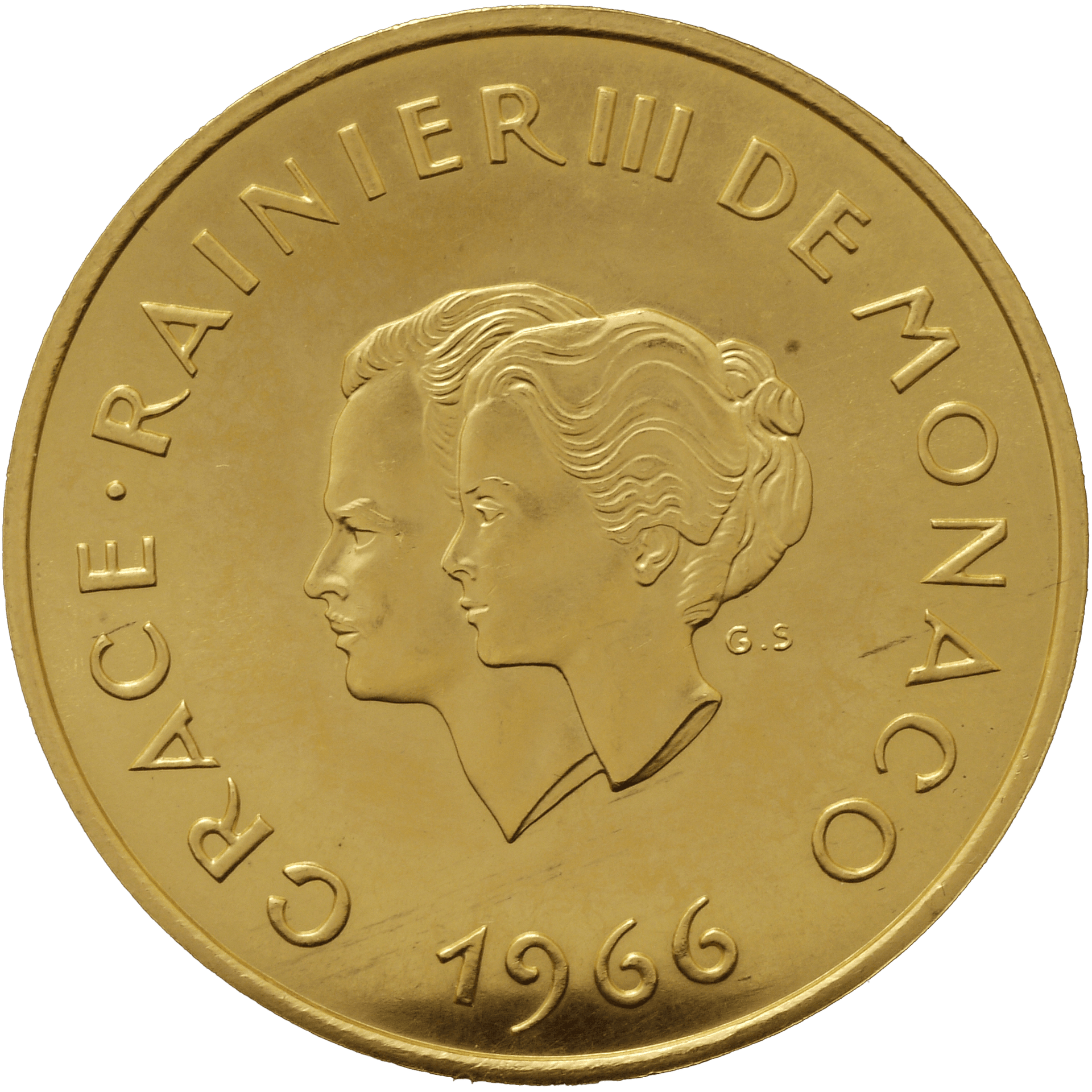 モナコ 200フラン金貨 1966年 レーニエ3世結婚10周年記念 パリ鋳｜NJ