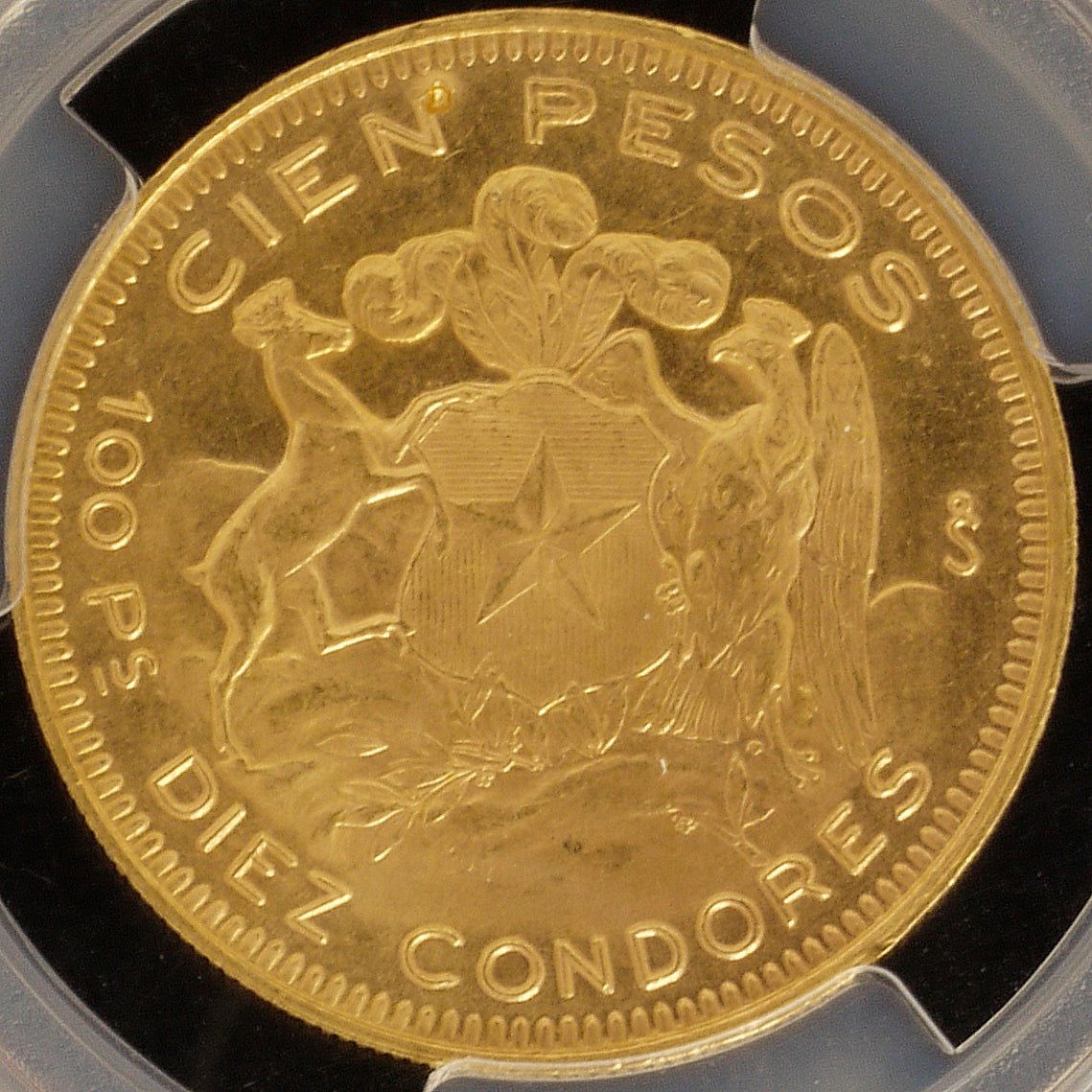 チリ 100ペソ金貨 1951年 サンディアゴ鋳 PCGS UNC Details - NJ BUYER'S MARKETPLACE