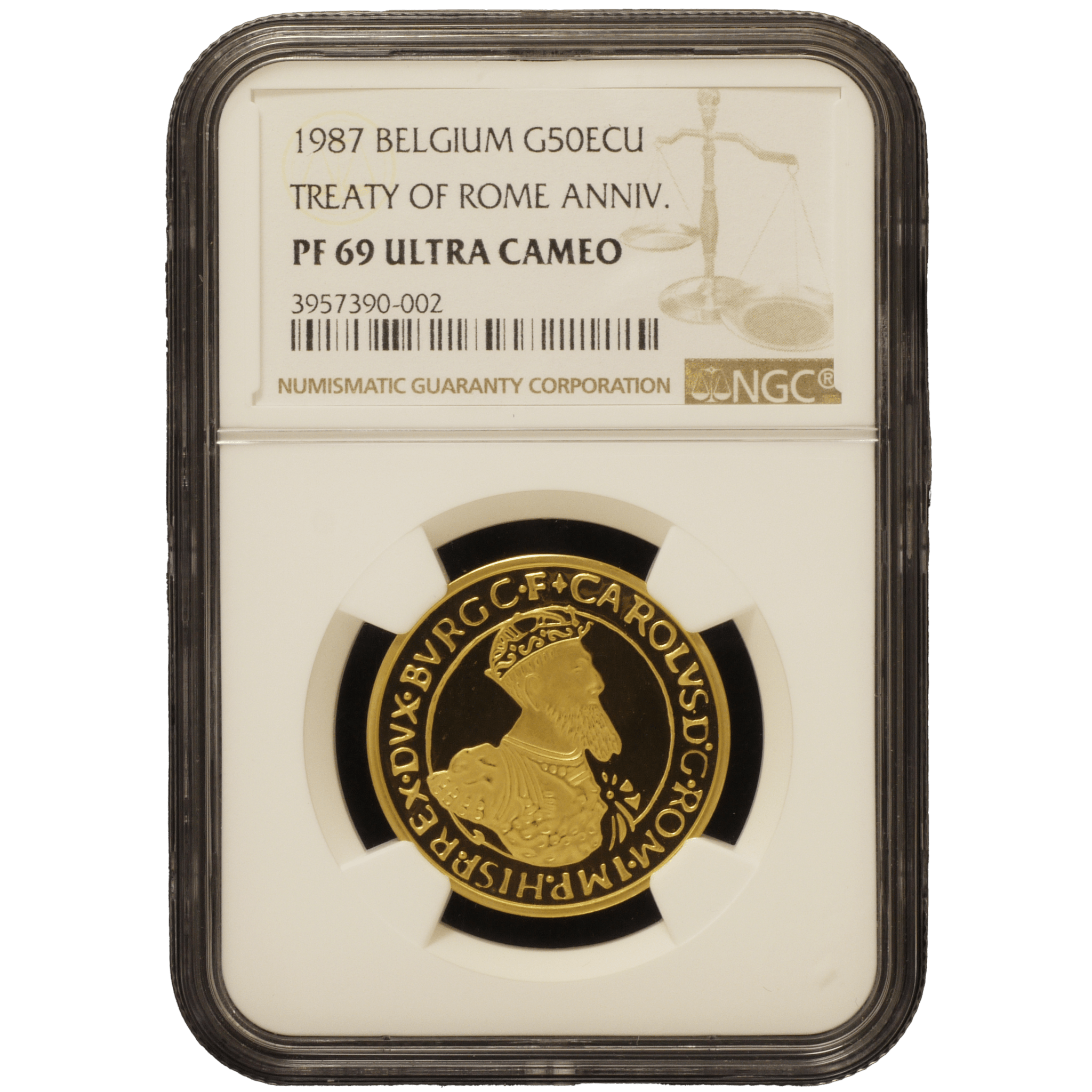 ベルギー 50エキュ金貨 1987年 NGC PG69 ULTRA CAMEO - NJ BUYER'S MARKETPLACE