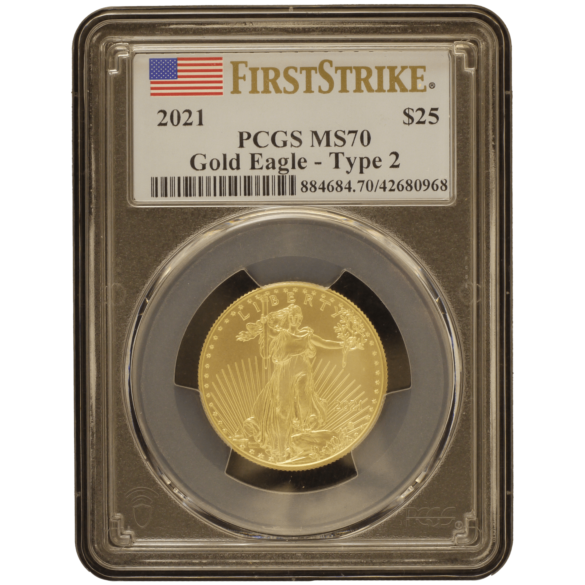 アメリカ 25ドル金貨 2021年 PCGS MS70 First Strike - NJ BUYER'S MARKETPLACE