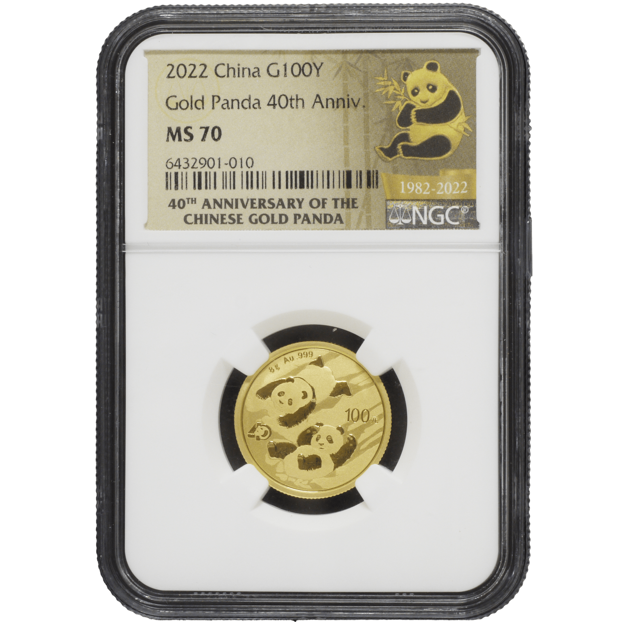 中国 100元金貨 2022年 パンダ金貨発行40周年 NGC MS70 - NJ BUYER'S MARKETPLACE