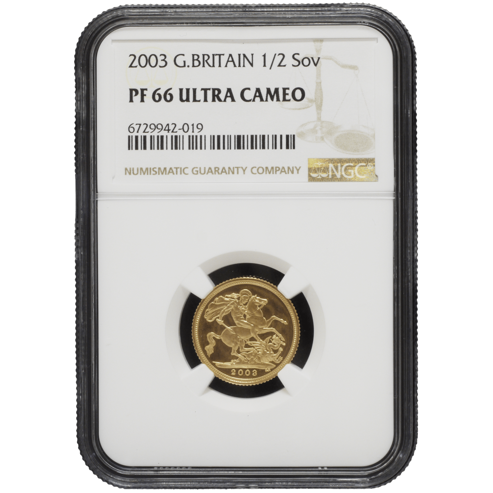 イギリス ソヴリン金貨 2003年 エリザベス2世 NGC PF66UC - NJ BUYER'S MARKETPLACE