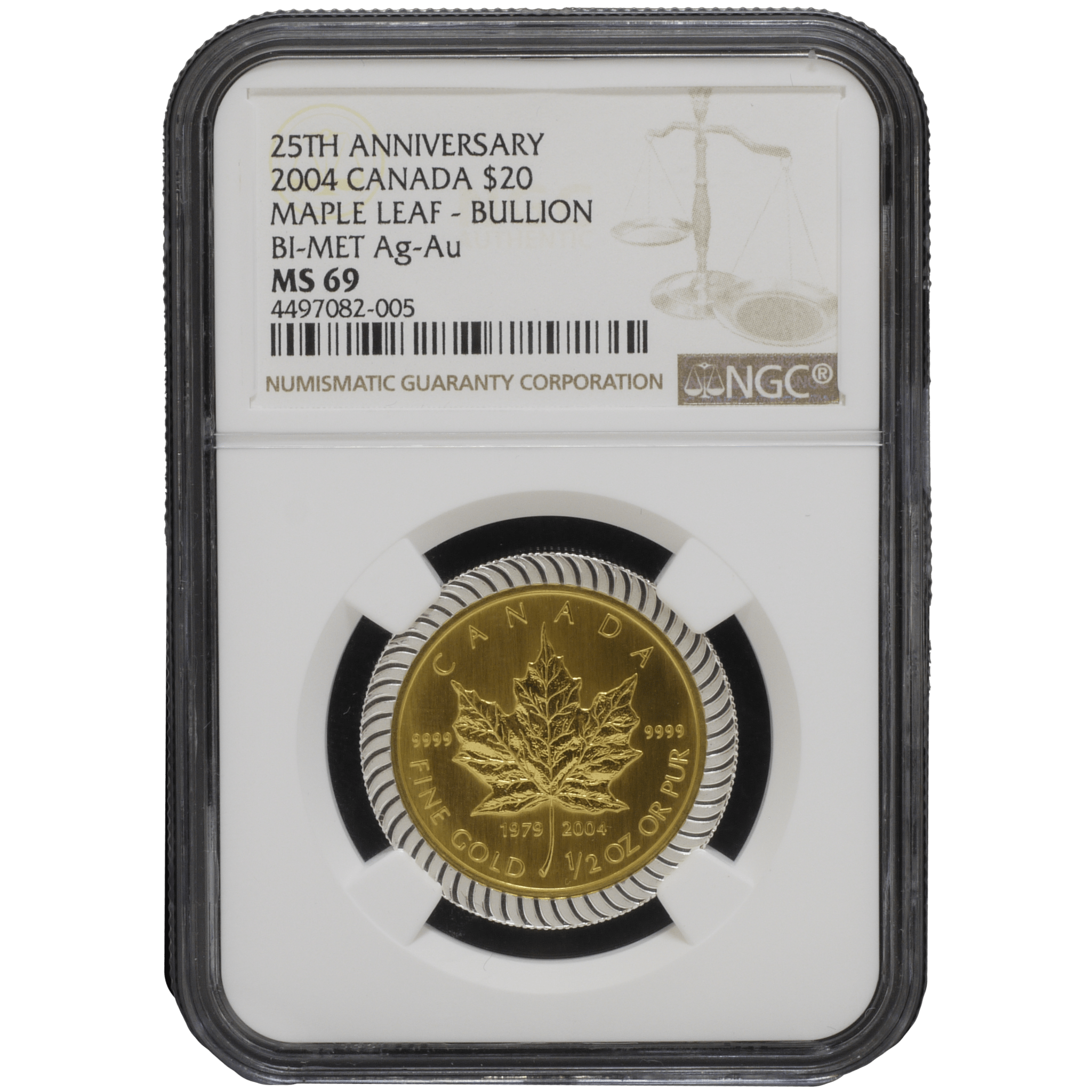 カナダ 20ドルバイメタル貨 2004年 メイプルリーフ NGC MS69 - NJ BUYER'S MARKETPLACE