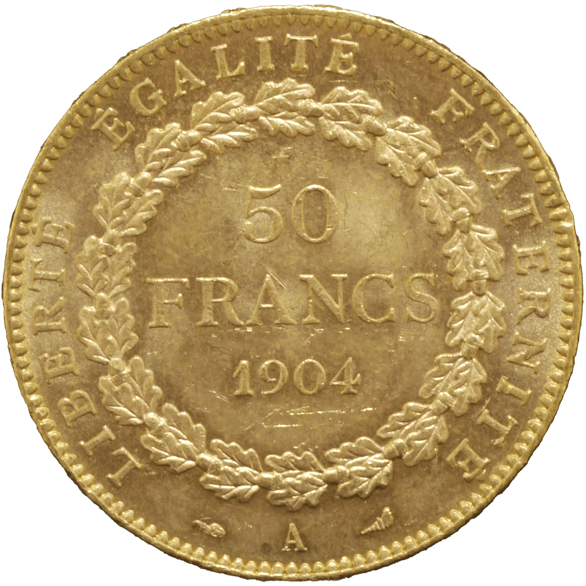 フランス 50フラン金貨 1904年 パリ鋳 法の天使 - NJ BUYER'S MARKETPLACE