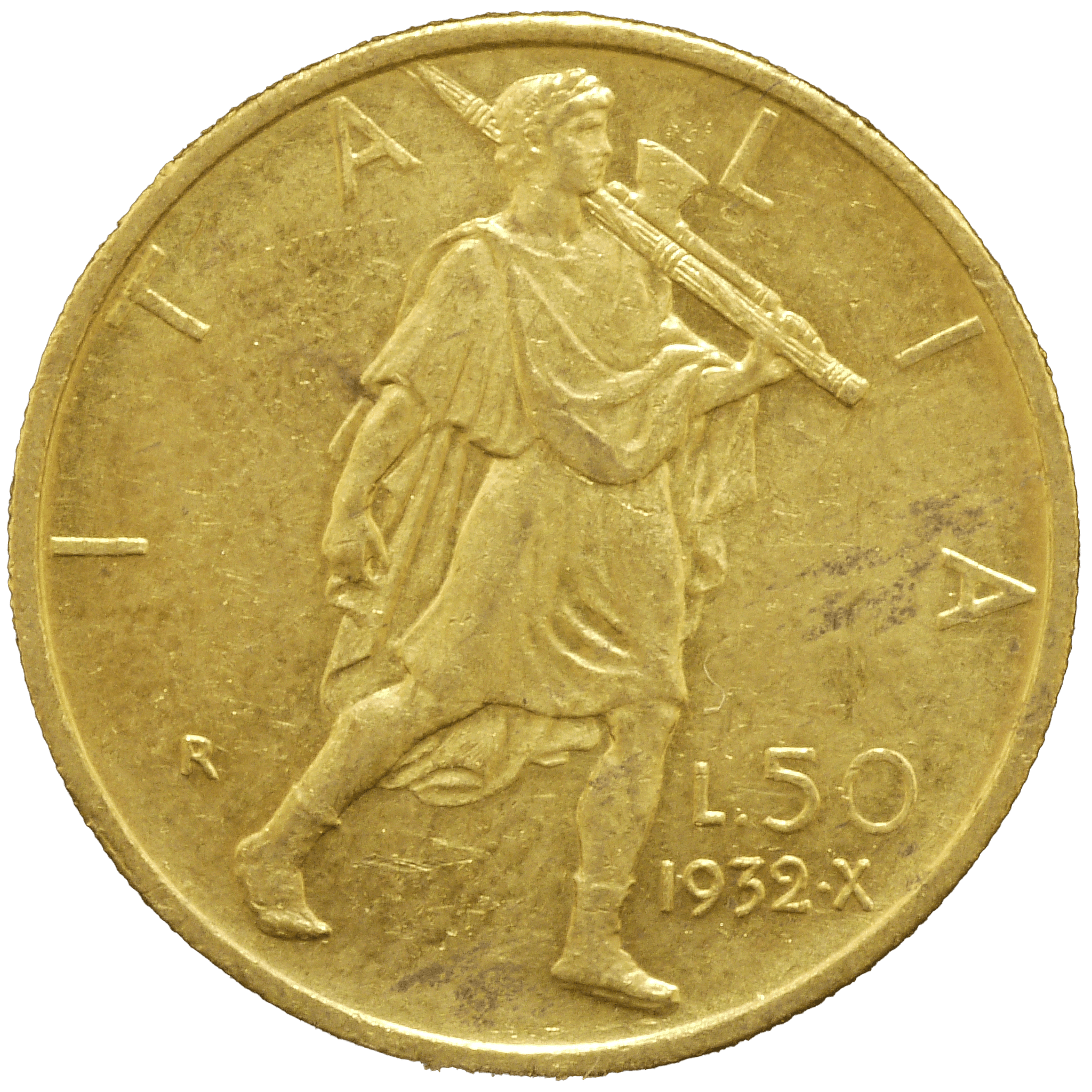 イタリア 50リレ金貨 1932年 ローマ鋳 ヴィットーリオ・エマヌエーレ3世 - NJ BUYER'S MARKETPLACE