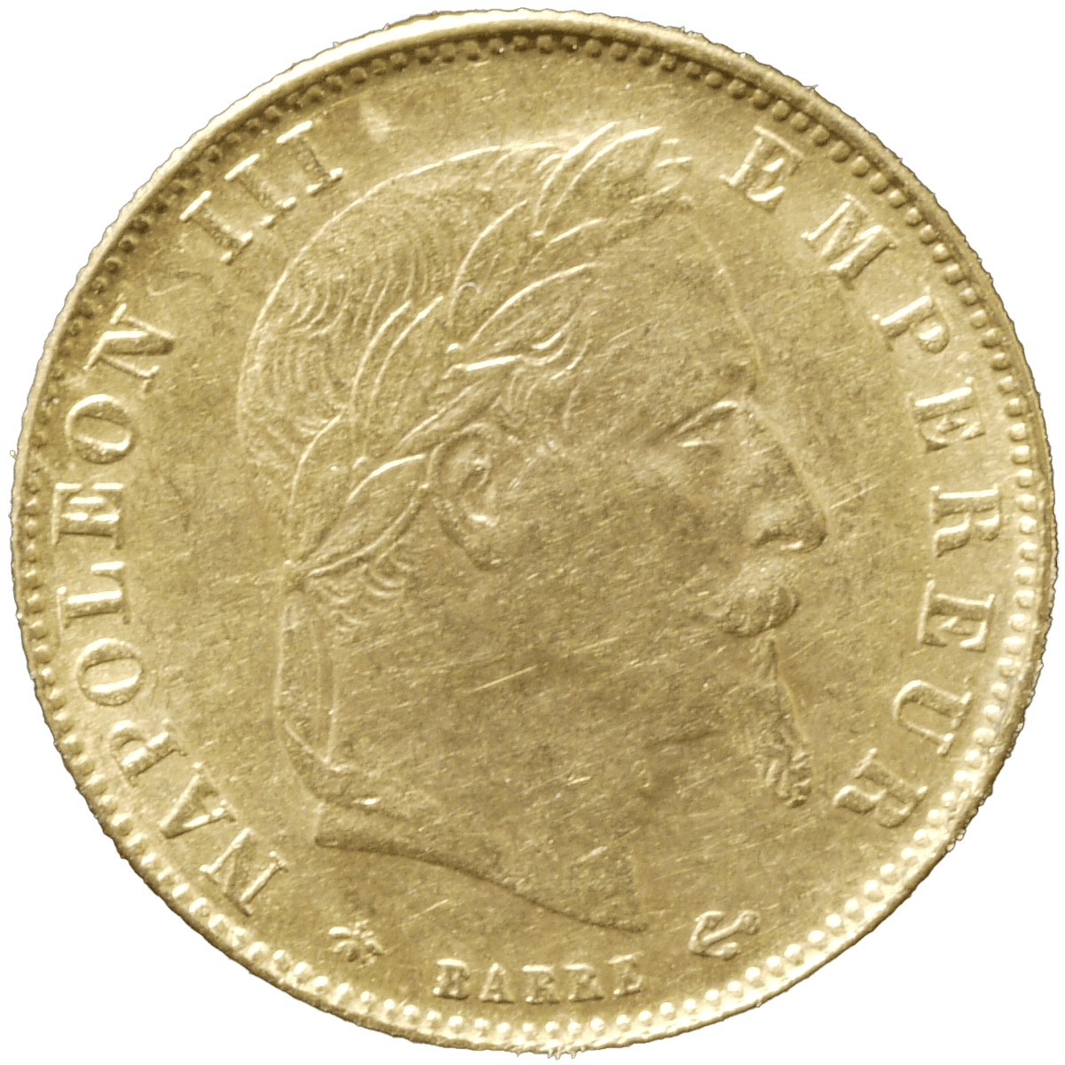 フランス 5フラン金貨 1866年 パリ鋳 ナポレオン3世 有冠｜NJ BUYER'S