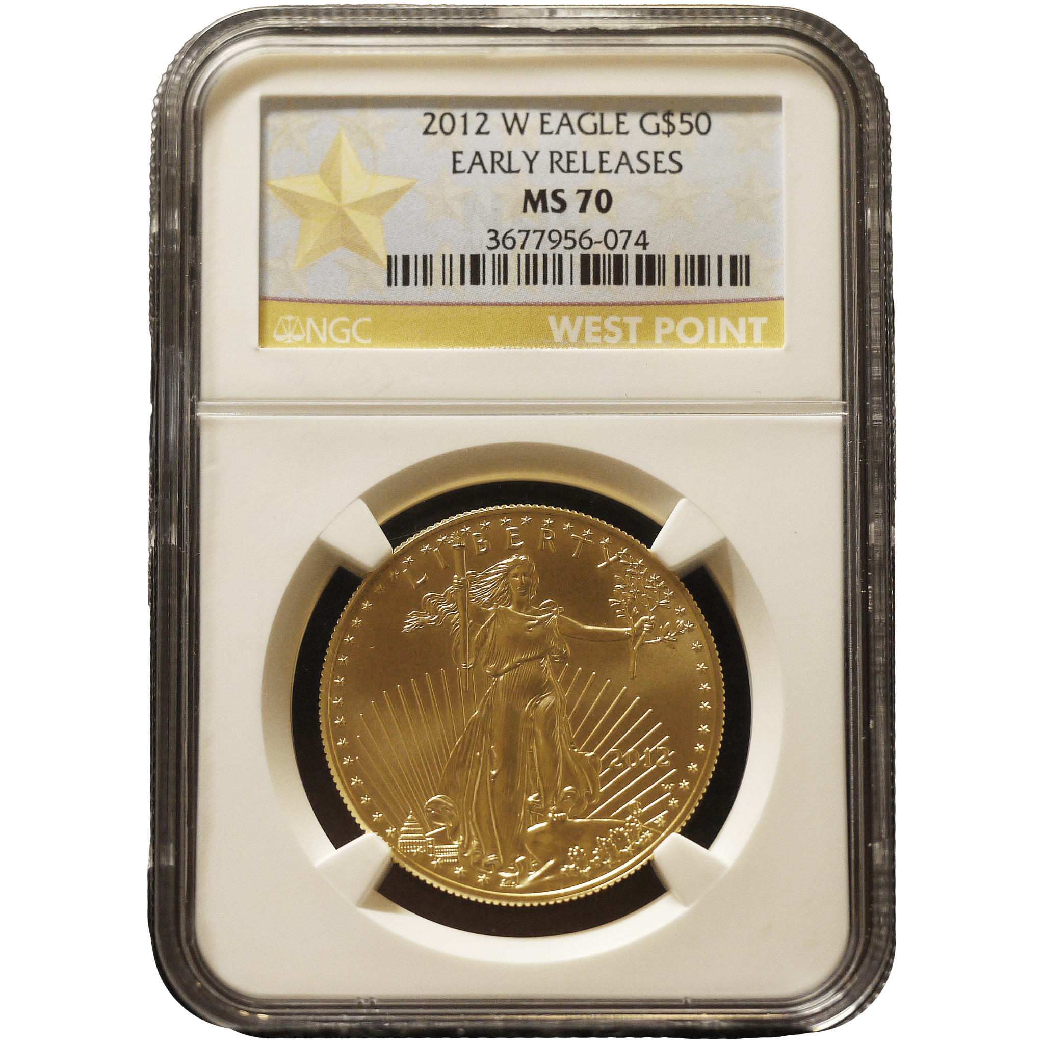 アメリカ 50ドル金貨 2012年 ウェストポイント鋳 イーグル NGC MS70 EARLY RELEASES - NJ BUYER'S MARKETPLACE
