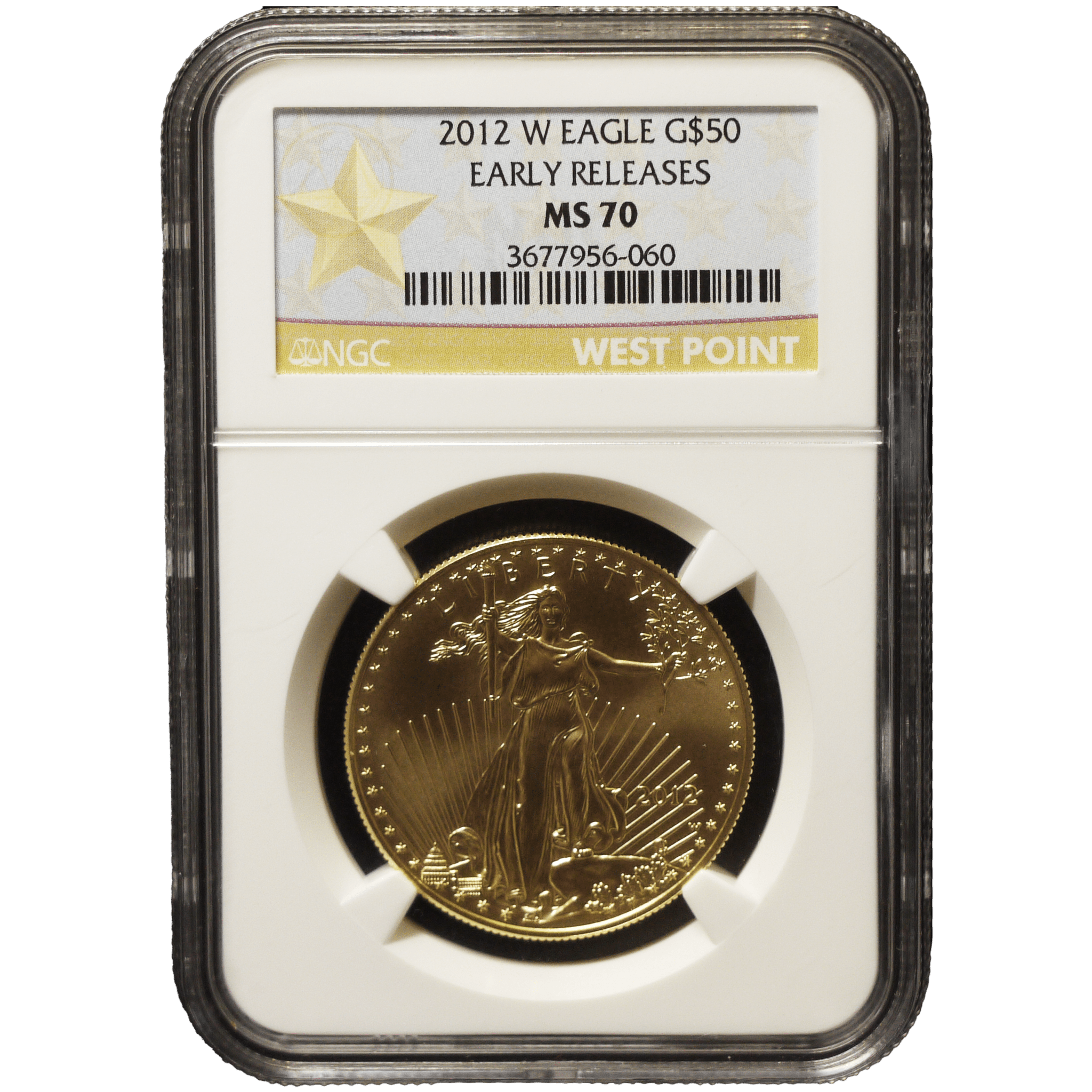 アメリカ 50ドル金貨 2012年 ウェストポイント鋳 イーグル NGC MS70 EARLY RELEASES - NJ BUYER'S MARKETPLACE