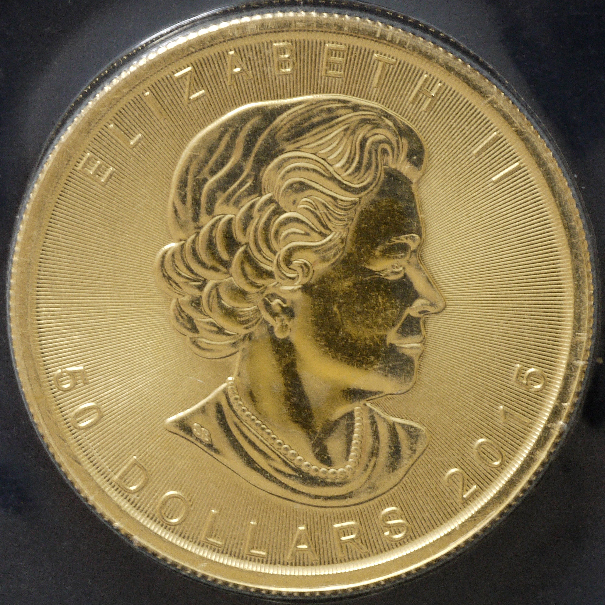 カナダ 50ドル金貨 2015年 メイプルリーフ エリザベス2世｜NJ BUYER'S