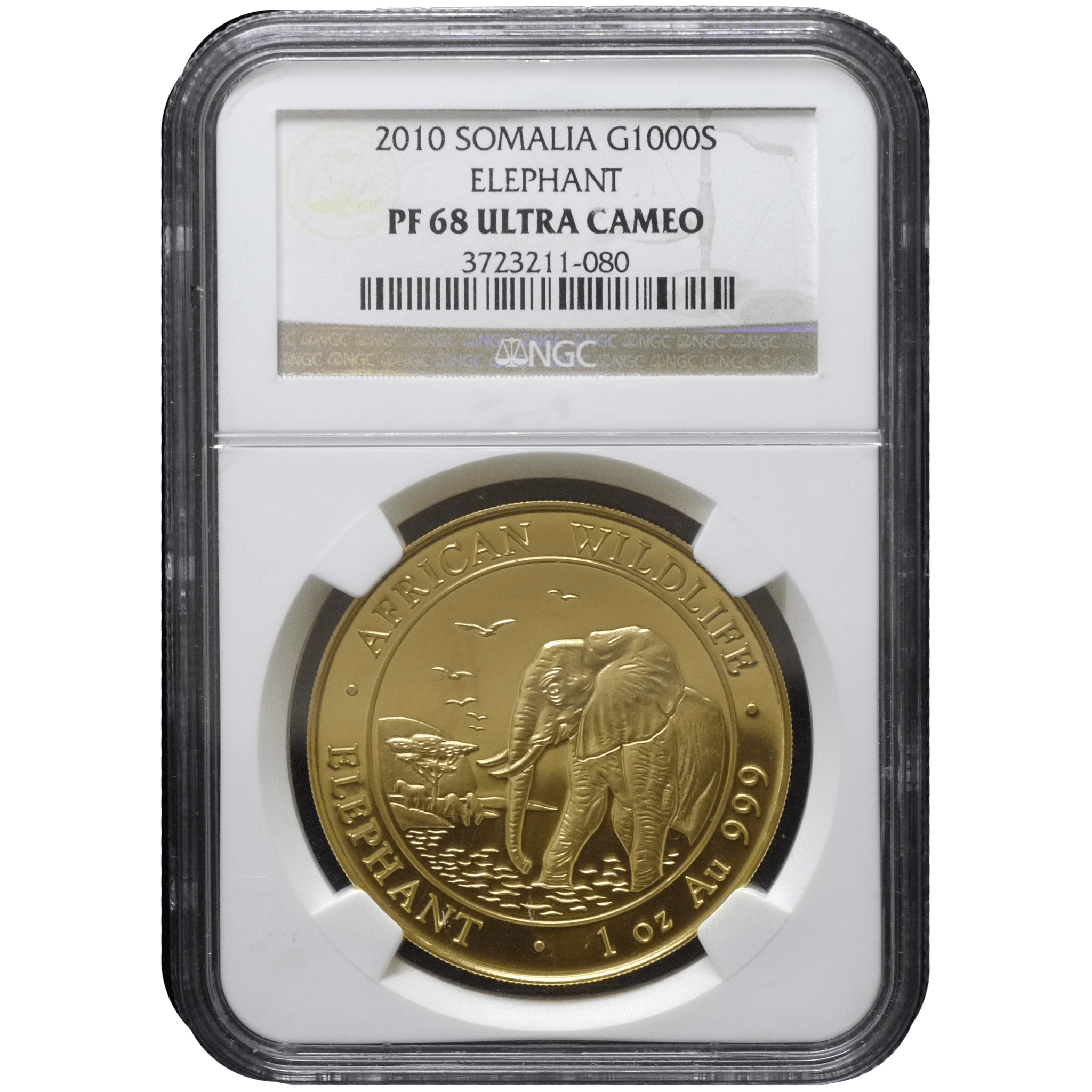 ソマリア 1000シリング金貨 2010年 エレファント NGC PF68UC - NJ BUYER'S MARKETPLACE