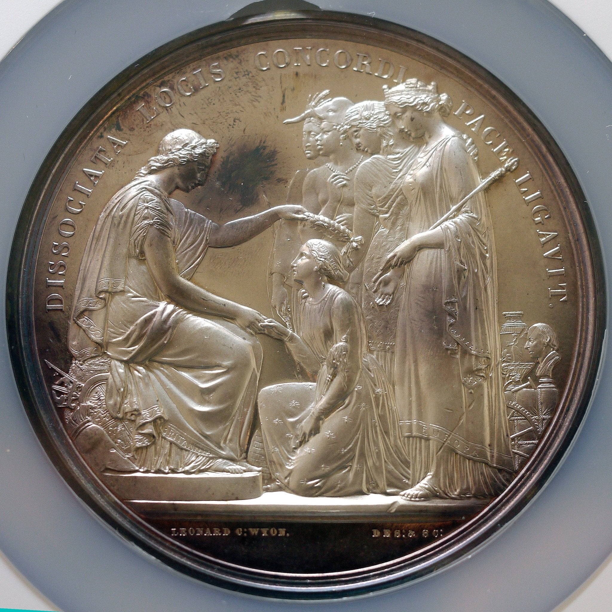 イギリス 大型銀メダル 1851年銘 リストライク ヴィクトリア＆アルバートNGC MS64 - NJ BUYER'S MARKETPLACE