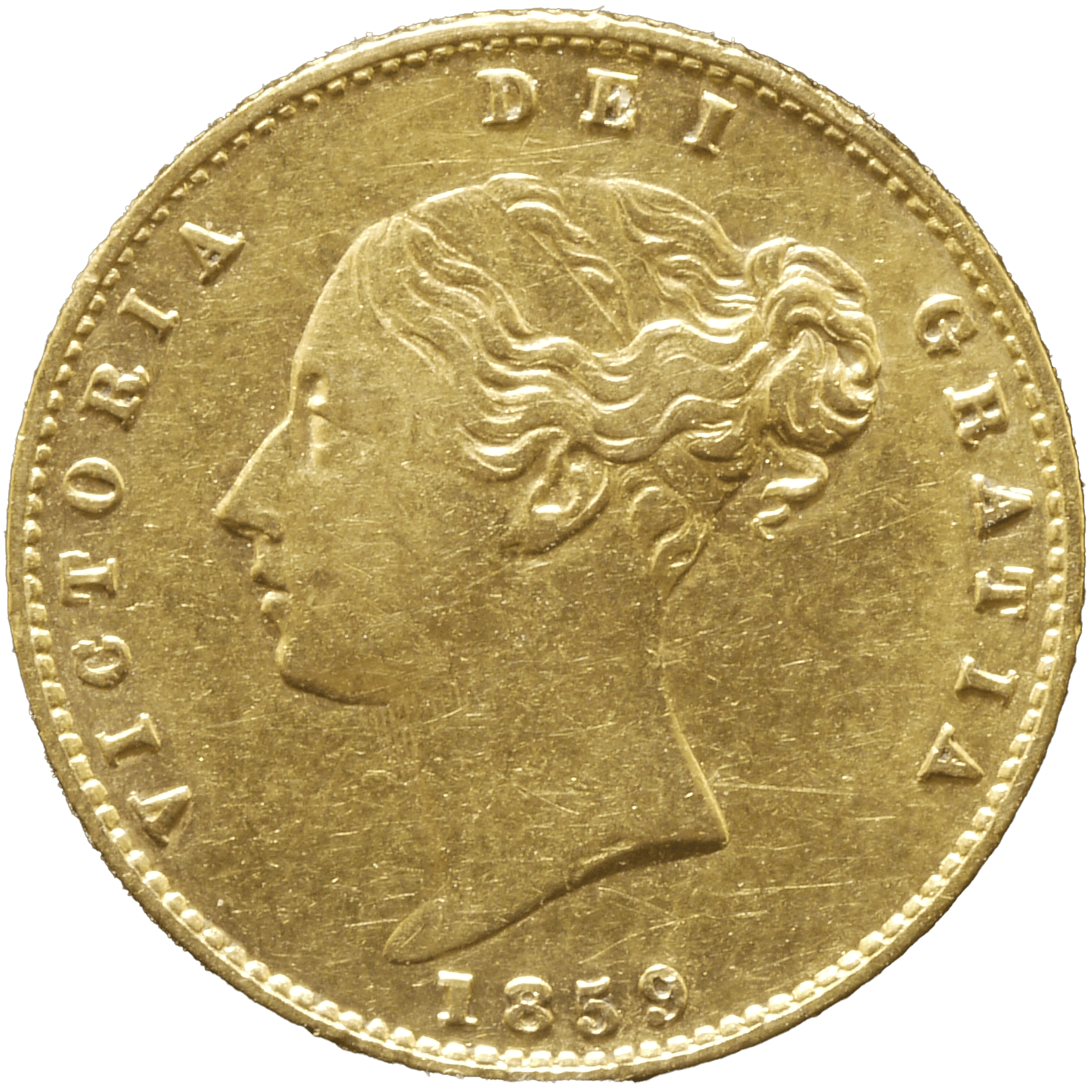 イギリス 1/2ソヴリン金貨 1859年 ヴィクトリア - NJ BUYER'S MARKETPLACE