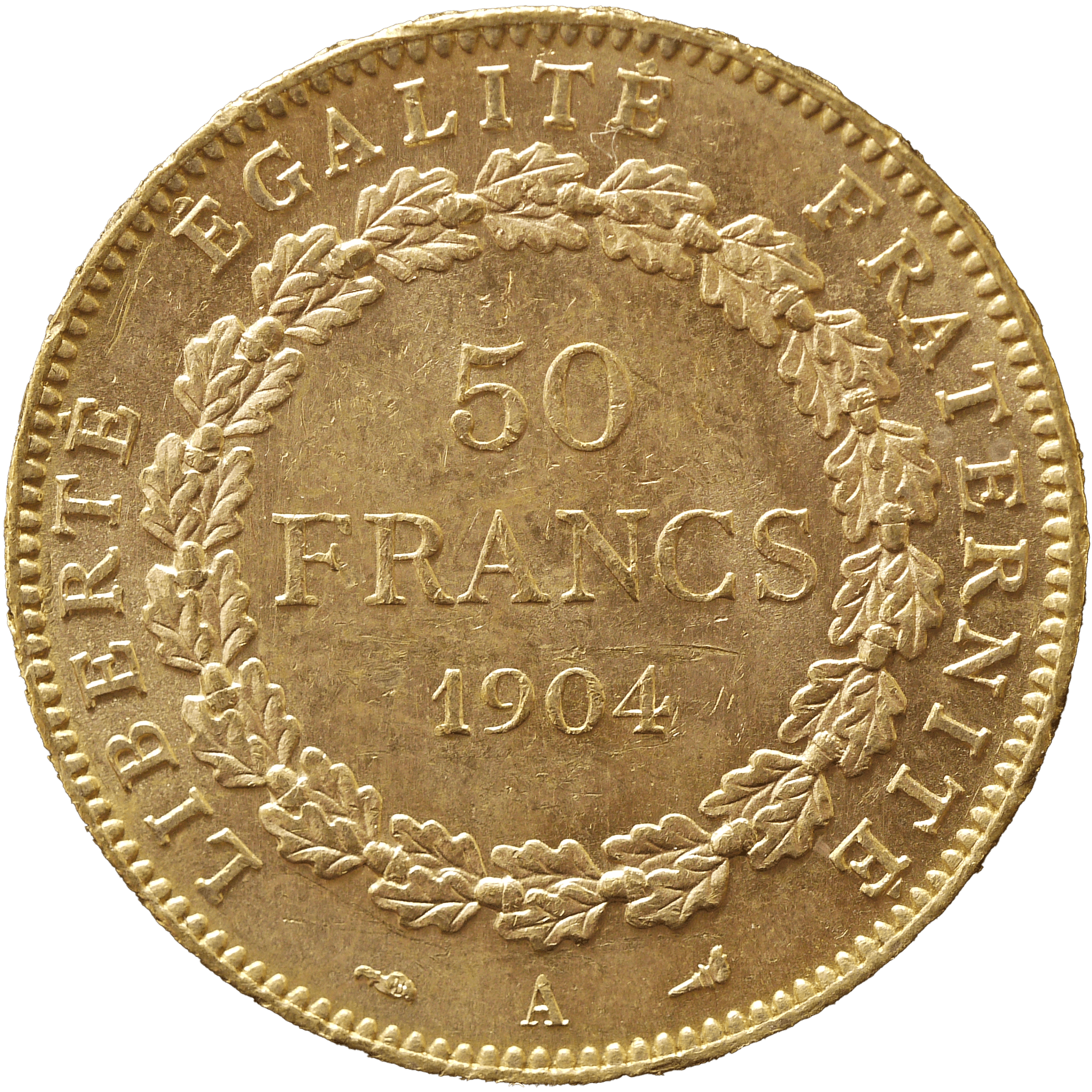 フランス 50フラン金貨 1904年 パリ鋳 法の天使 - NJ BUYER'S MARKETPLACE