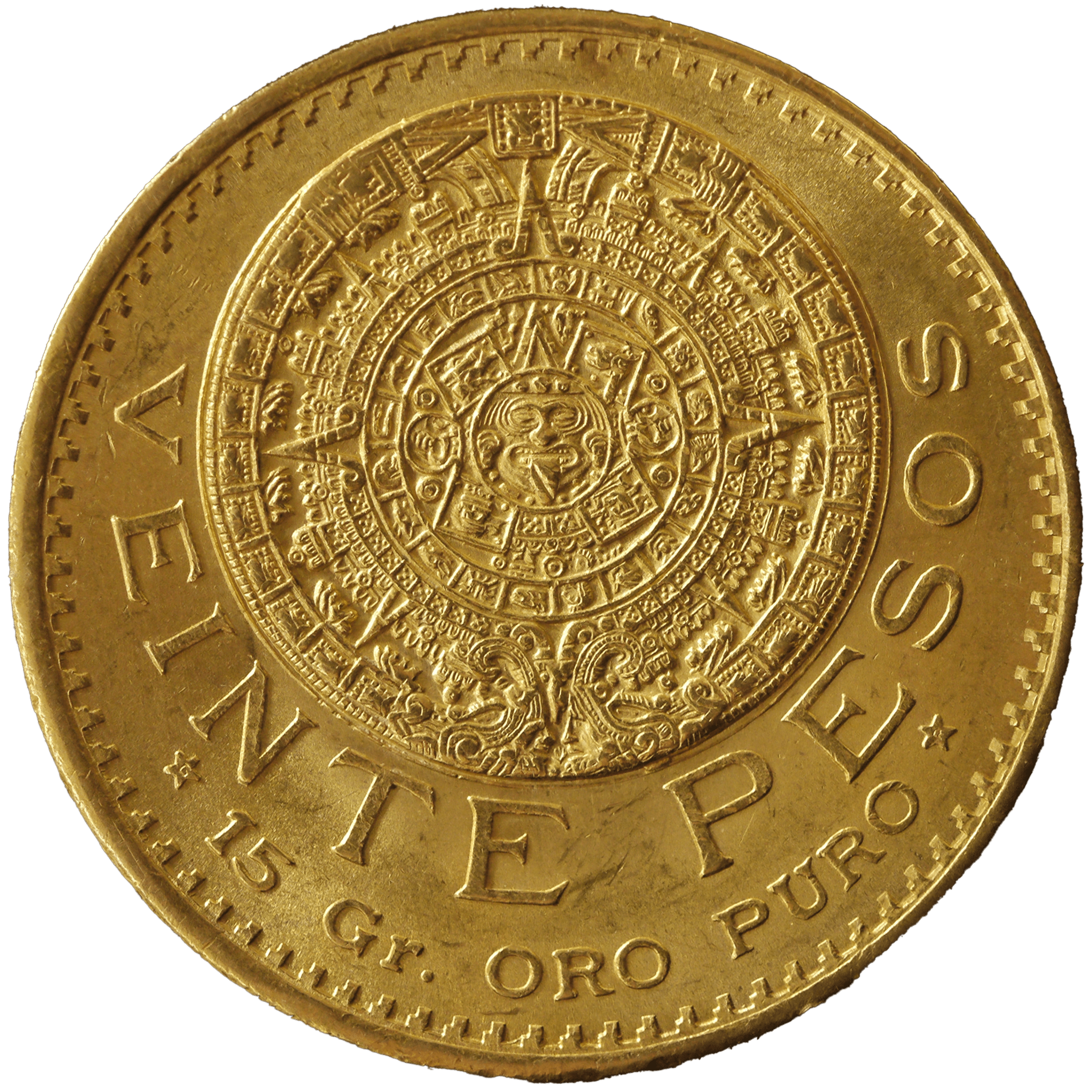メキシコ 20ペソ金貨 1921年 アステカカレンダー オーバーデイト・タイプ - NJ BUYER'S MARKETPLACE