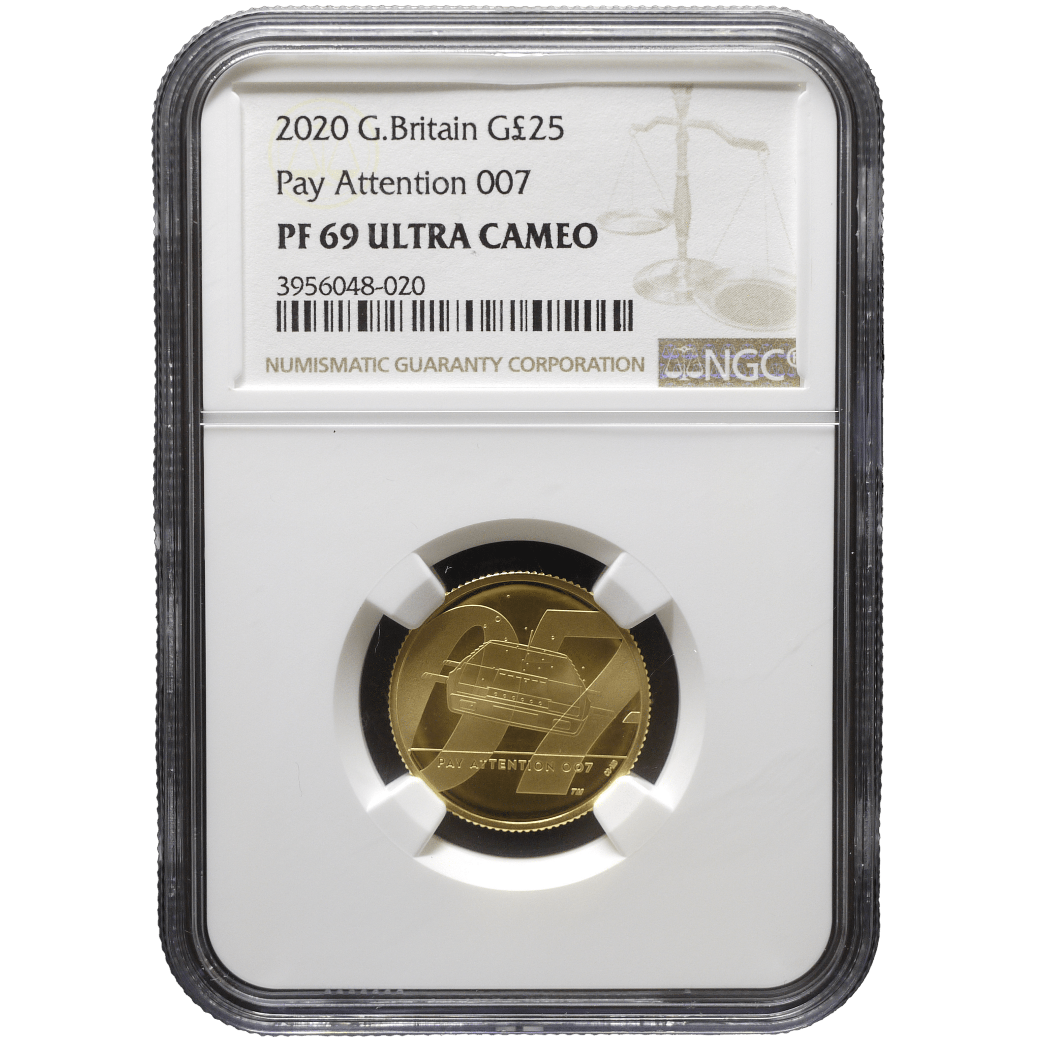 イギリス 25ポンド金貨 2020年 007 ジェームズ・ボンド NGC PF69UC - NJ BUYER'S MARKETPLACE
