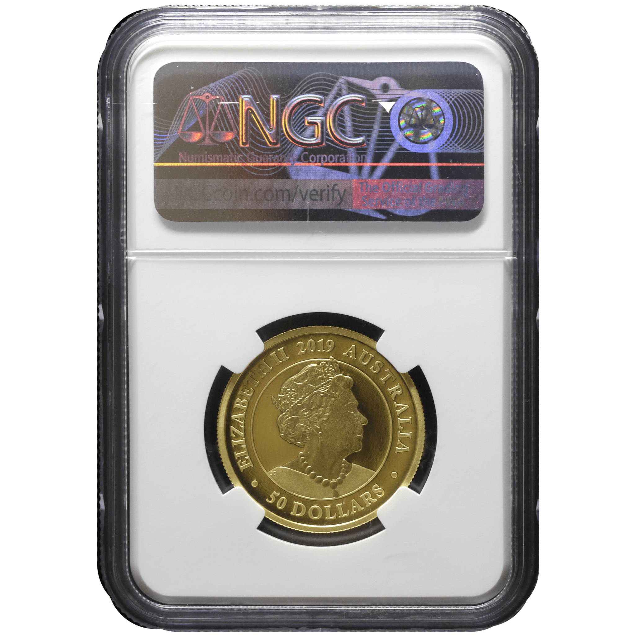 オーストラリア 50ドル金貨 2019年 パース鋳 エリザベス2世 NGC PF70UC - NJ BUYER'S MARKETPLACE