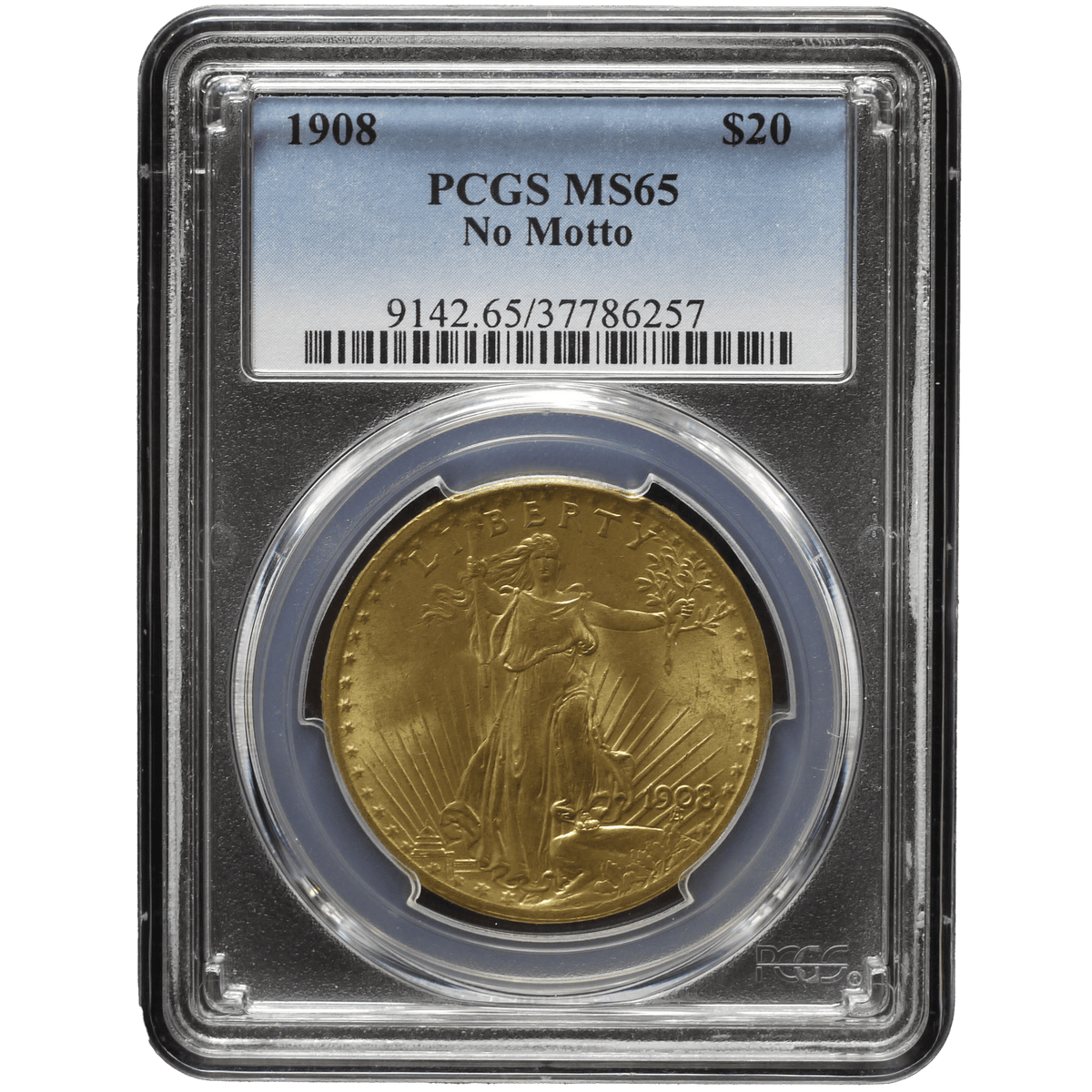 アメリカ 20ドル金貨 1908年 セント＝ゴーデンス PCGS MS65｜NJ