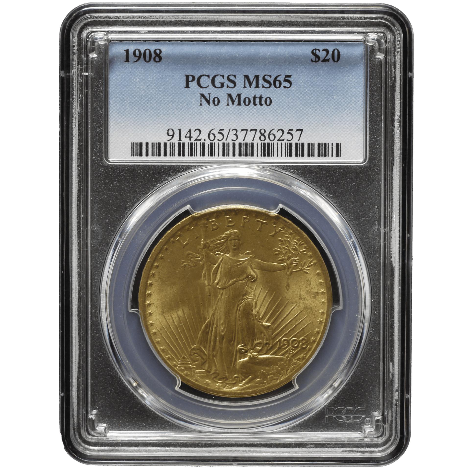 アメリカ 20ドル金貨 1908年 セント＝ゴーデンス PCGS MS65｜NJ