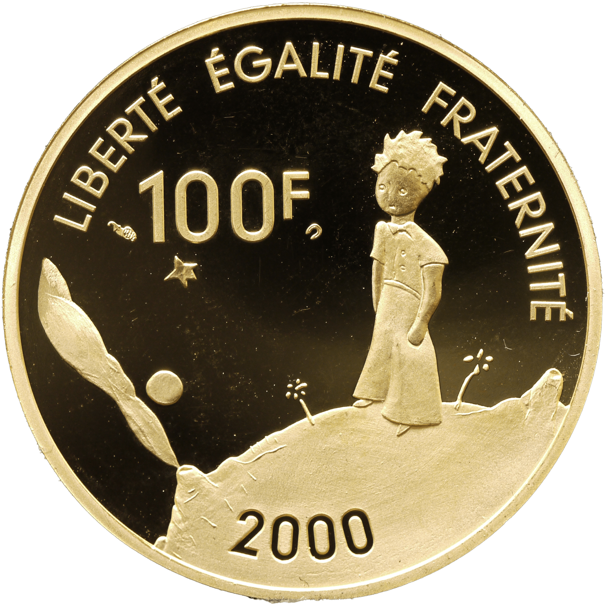 フランス造幣局 サン＝テグジュペリ生誕100周年記念 10フラン銀貨 2000年 フランス 100フラン金貨 2000年 パリ鋳 星の王子様｜NJ BUYER'S