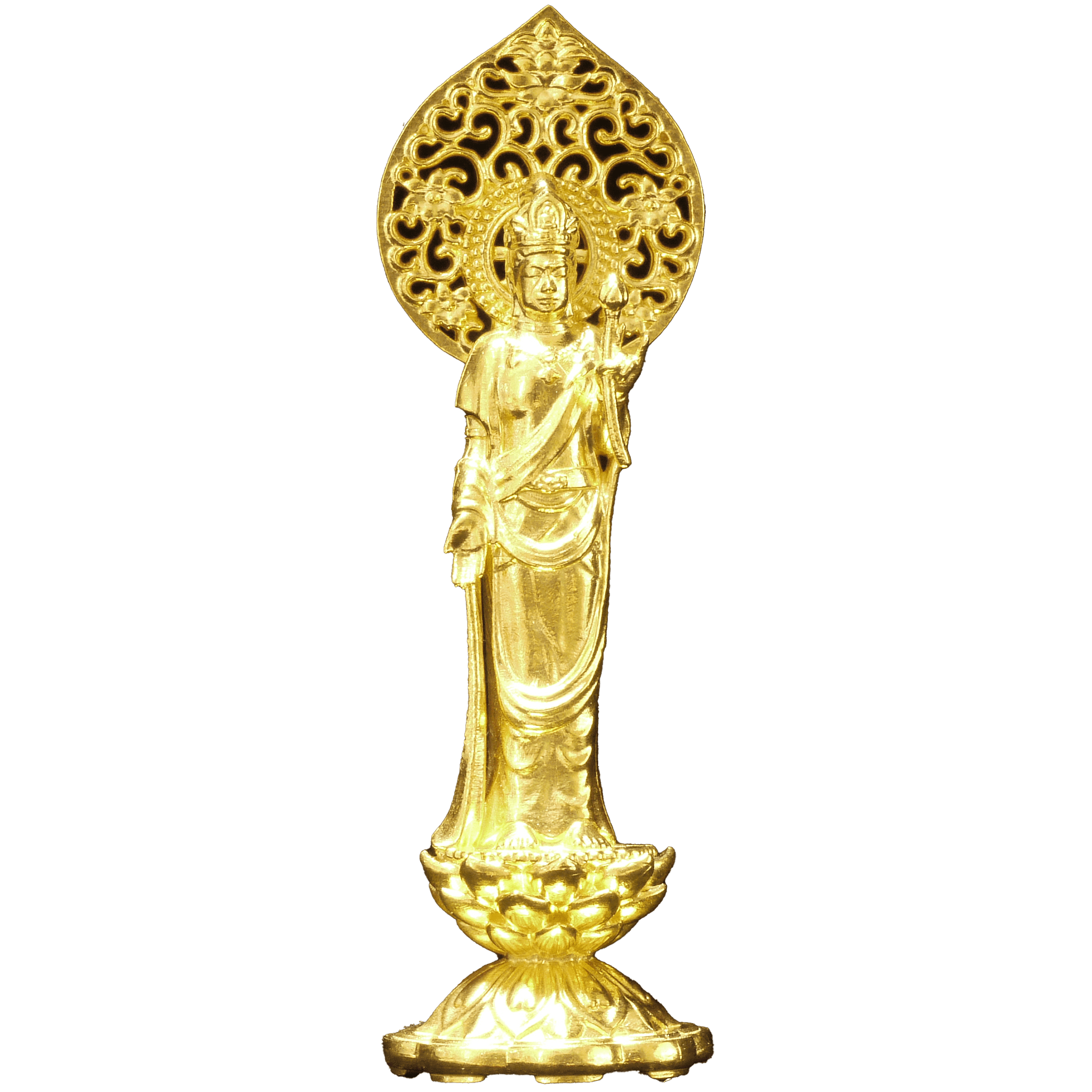 聖観音菩薩 18金製彫像 上川宗照・作 仏教 仏具 - NJ BUYER'S MARKETPLACE