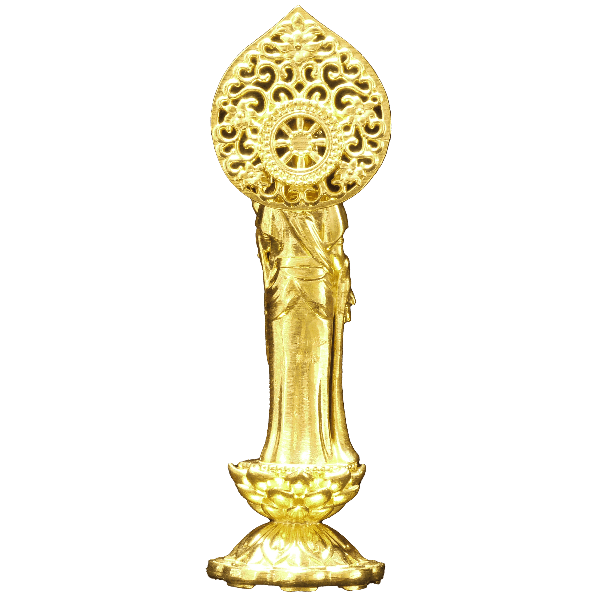 聖観音菩薩 18金製彫像 上川宗照・作 仏教 仏具 - NJ BUYER'S MARKETPLACE