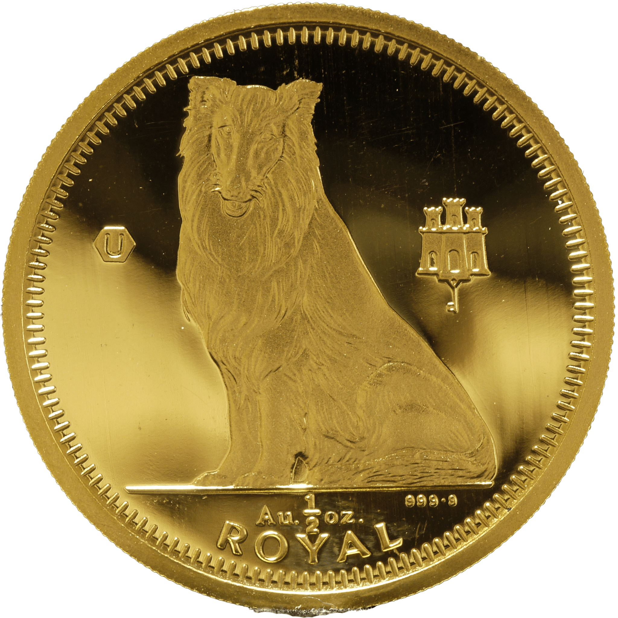 ジブラルタル 1/2ロイヤル金貨 1995年 コリー - NJ BUYER'S MARKETPLACE