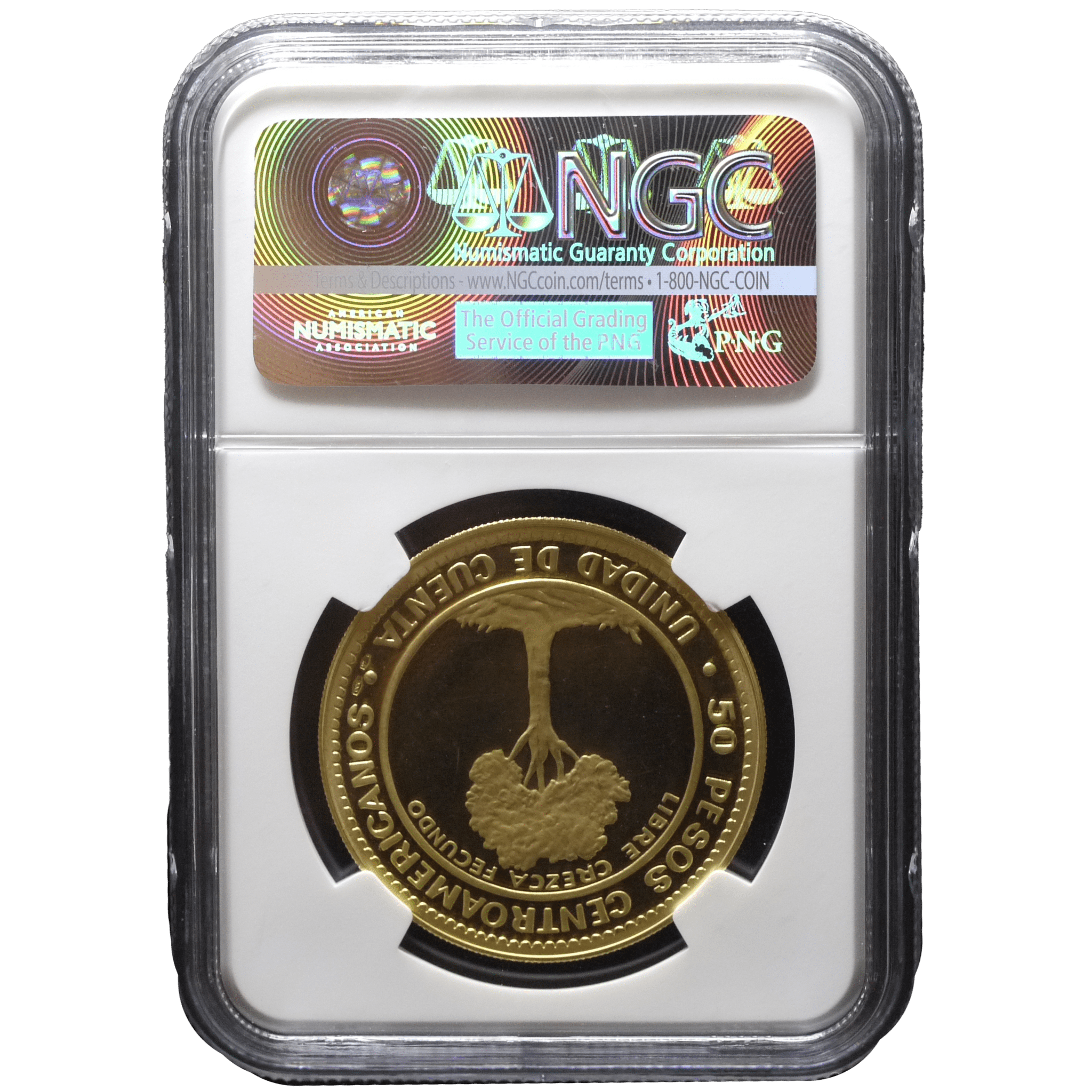 中央アメリカ 50ペソ金貨 1970年 銀行創立10周年 NGC PF65UC - NJ BUYER'S MARKETPLACE