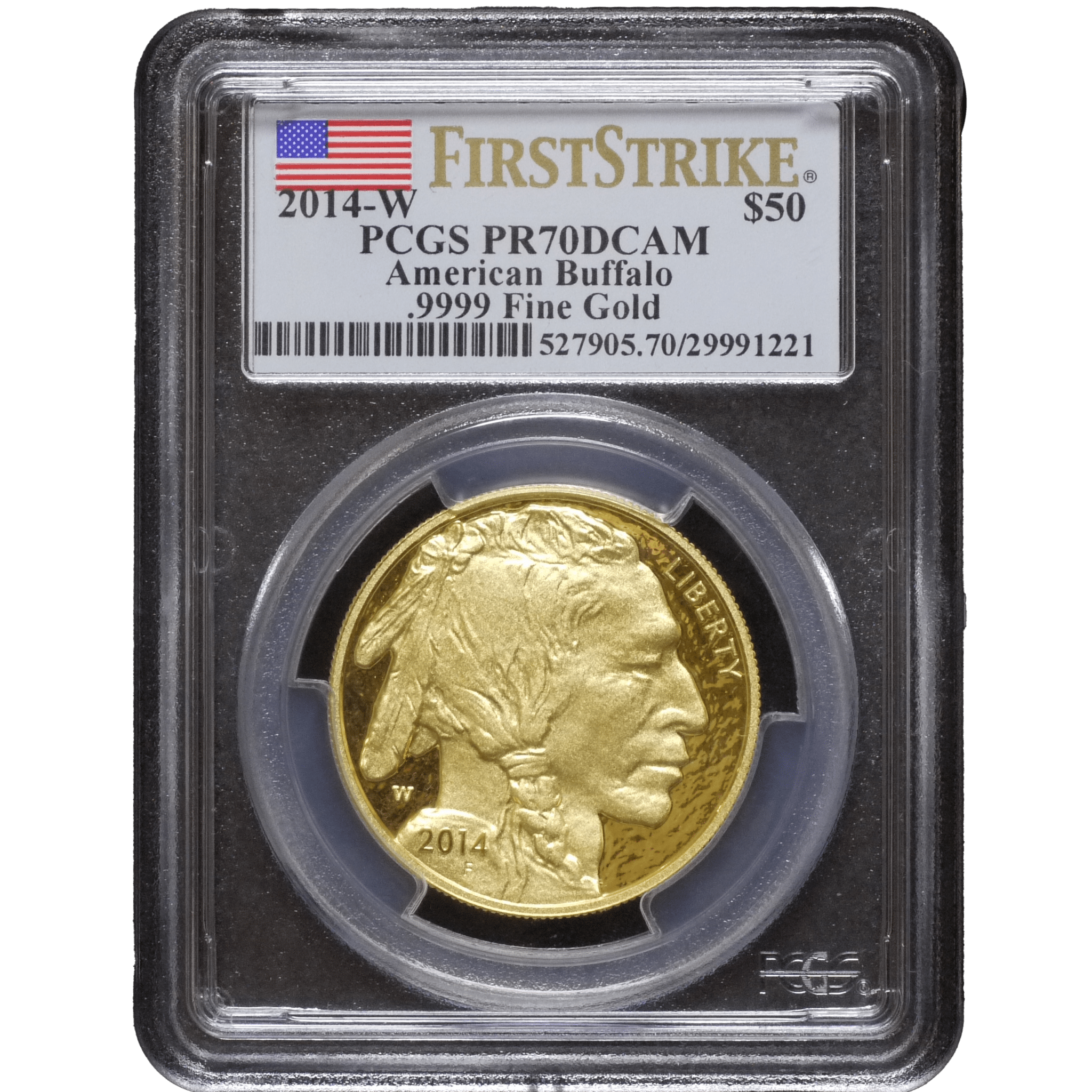 アメリカ 50ドル金貨 2014年 ウェストポイント鋳 バッファロー PCGS PR70DCAM 最高鑑定 - NJ BUYER'S MARKETPLACE