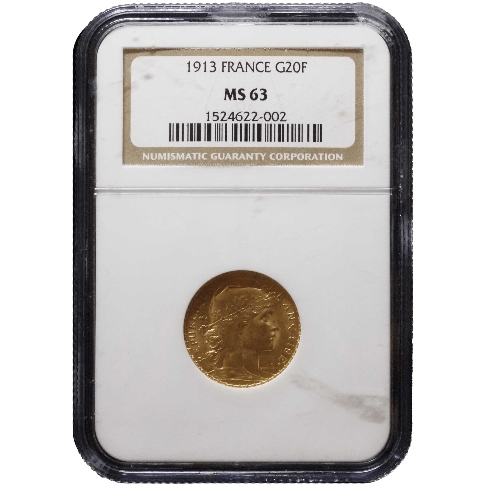 フランス 20フラン金貨 1914年 パリ鋳 マリアンヌ NGC MS63 - NJ BUYER'S MARKETPLACE