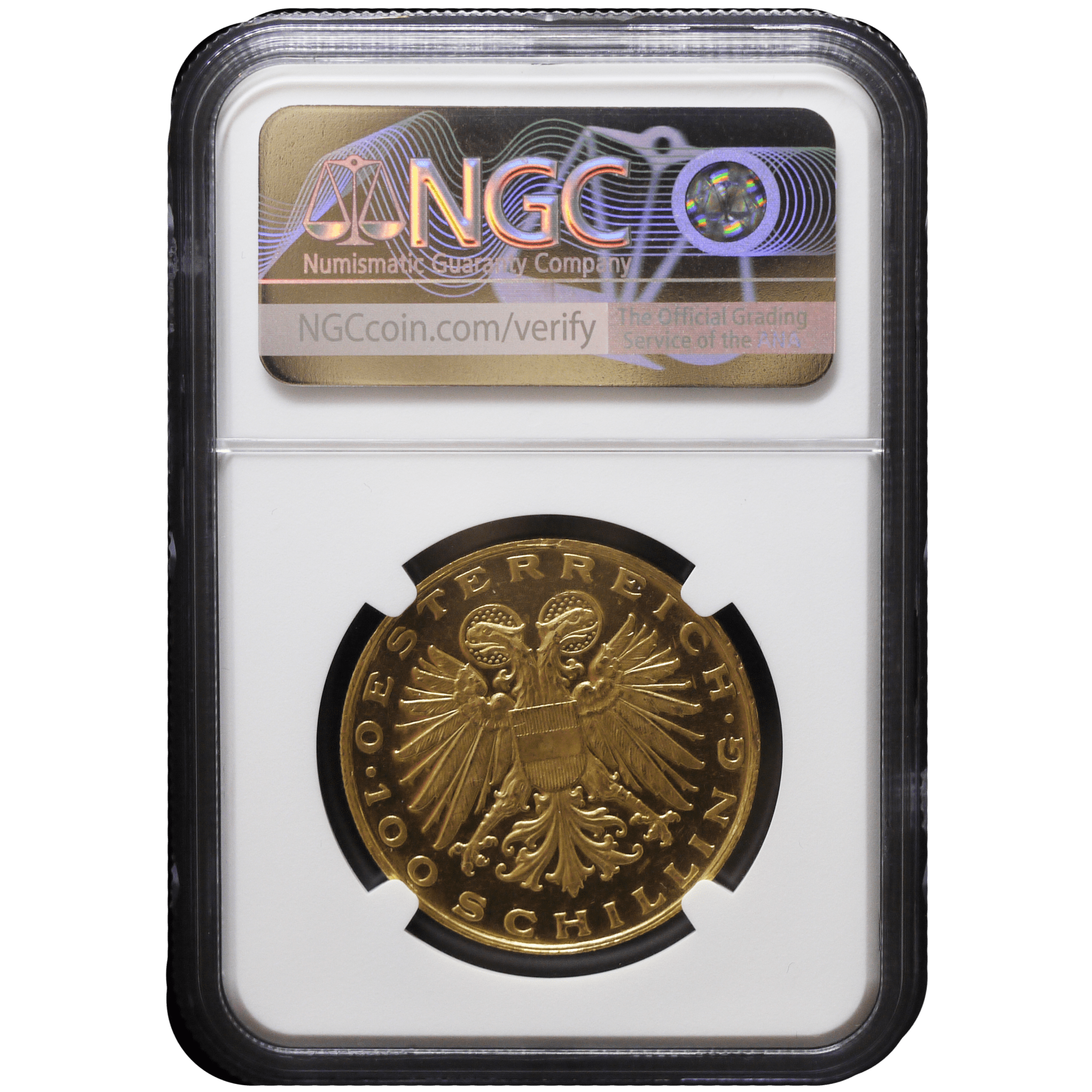 オーストリア 100シリング金貨 1936年 ウィーン鋳 聖母子像 NGC PL Details - NJ BUYER'S MARKETPLACE