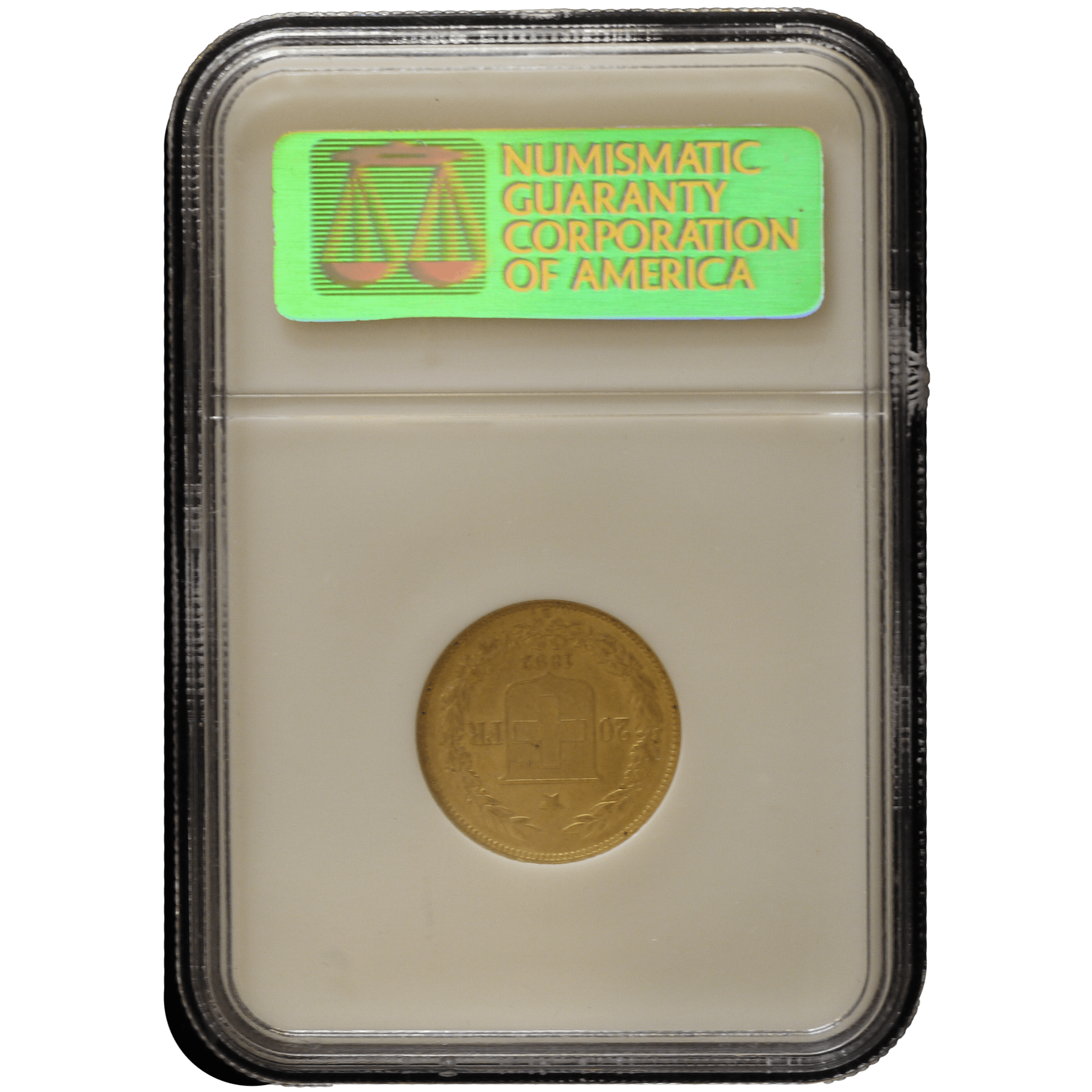 スイス 20フラン金貨 1892年 ベルン鋳 ヘルヴェティア NGC MS60｜NJ