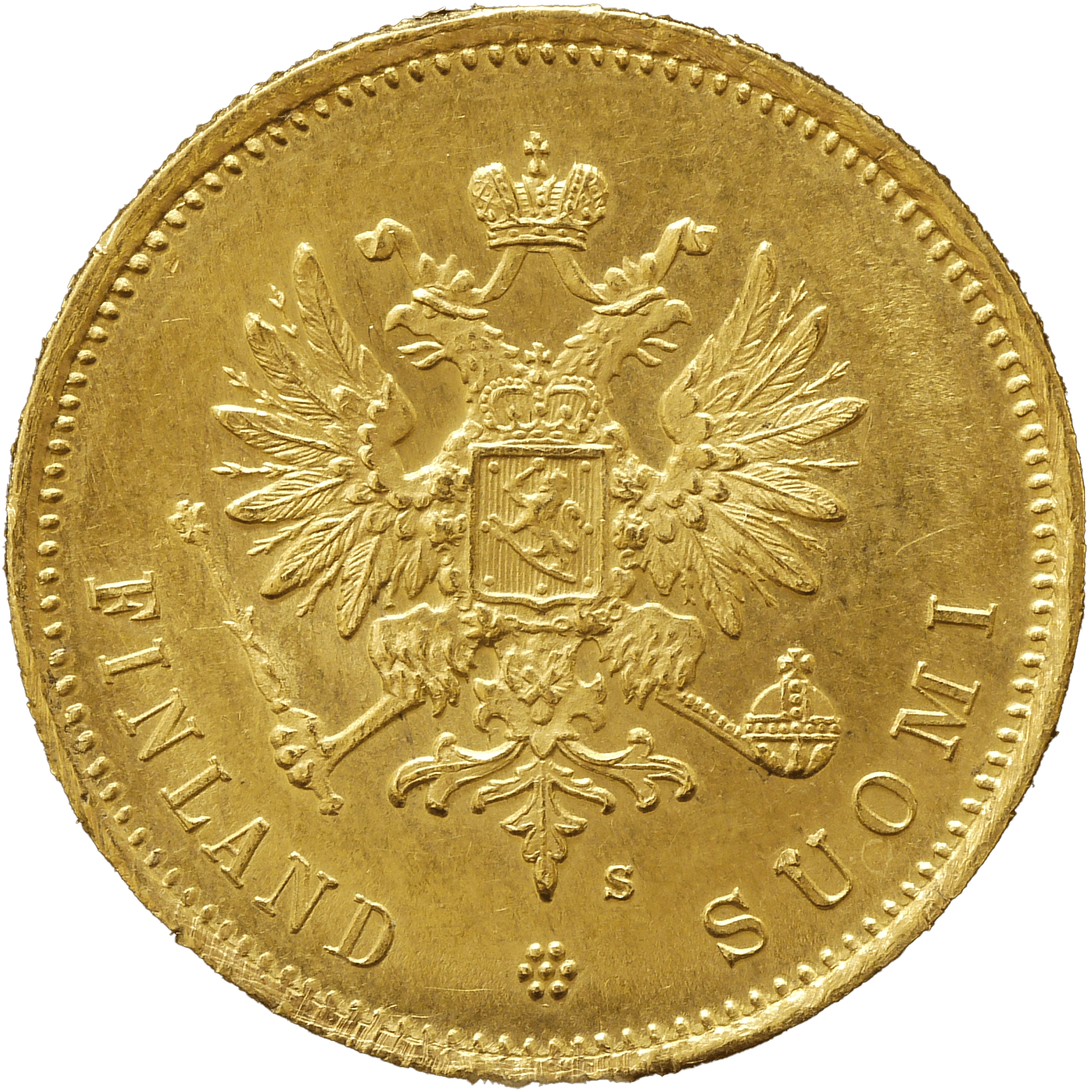 フィンランド 20マルカ金貨 1913年 ヘルシンキ鋳 双頭の鷲 Wide Eagle Type - NJ BUYER'S MARKETPLACE