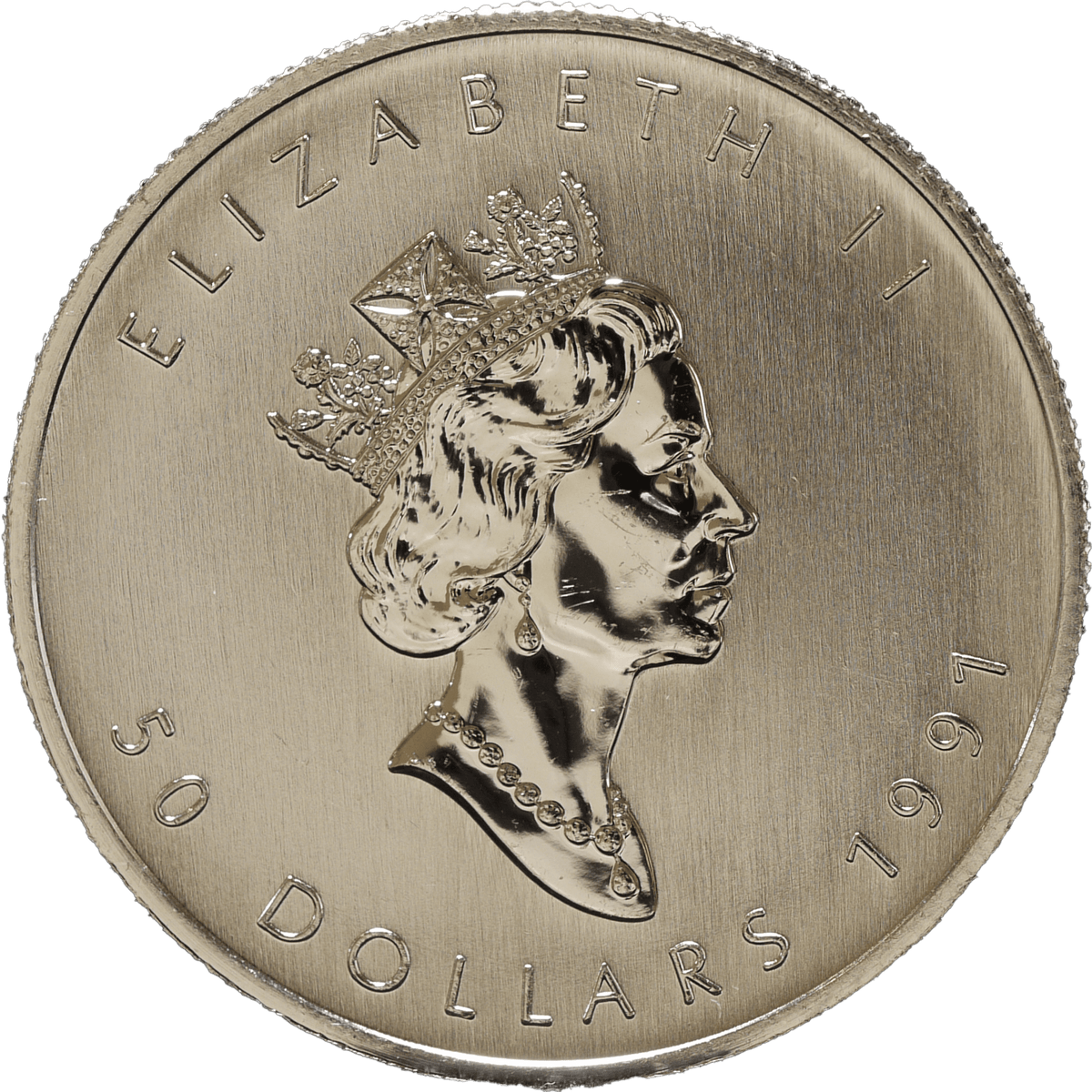 カナダ 50ドルプラチナ貨 1991年 オタワ鋳 メイプルリーフ｜NJ BUYER'S