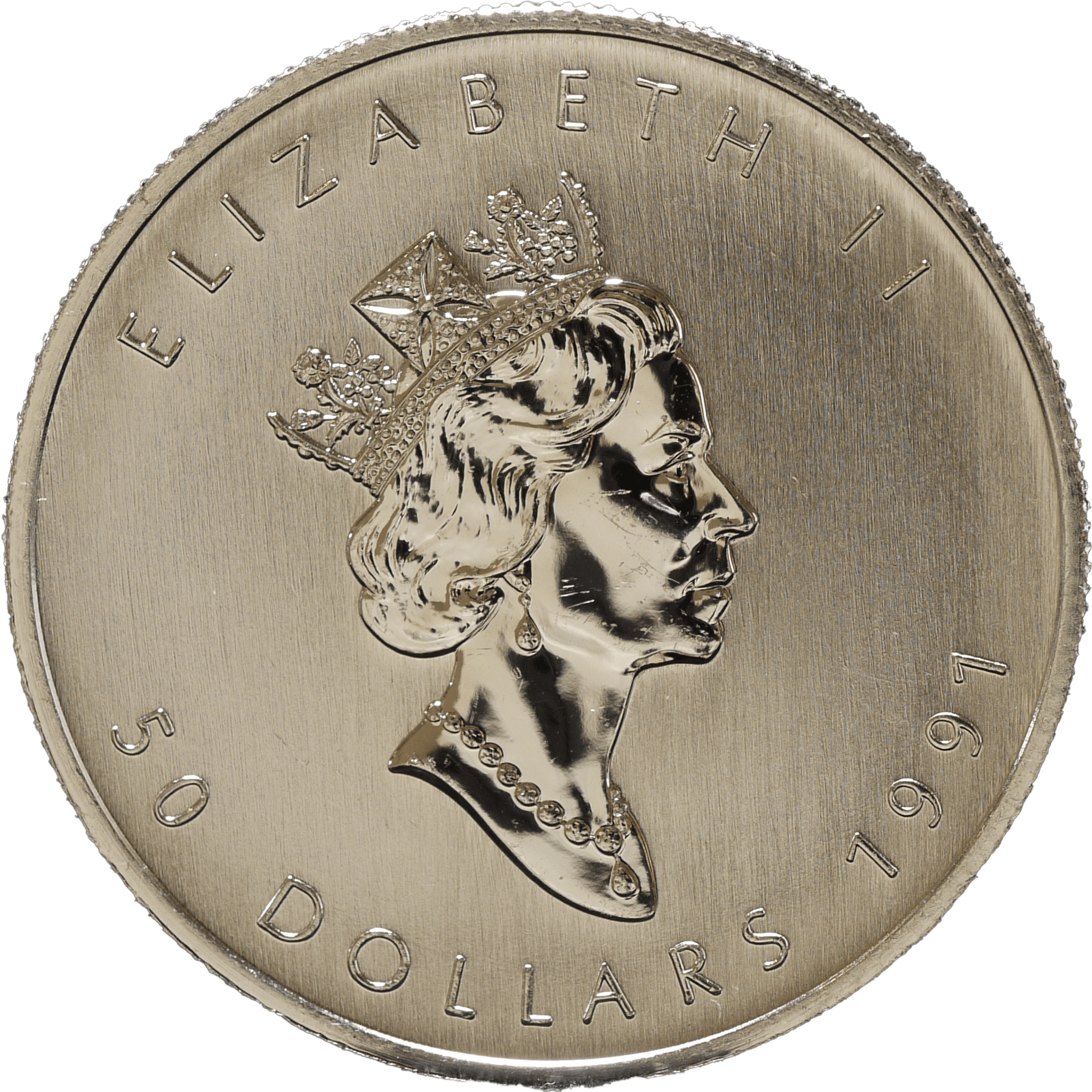 カナダ 50ドルプラチナ貨 1991年 オタワ鋳 メイプルリーフ｜NJ BUYER'S