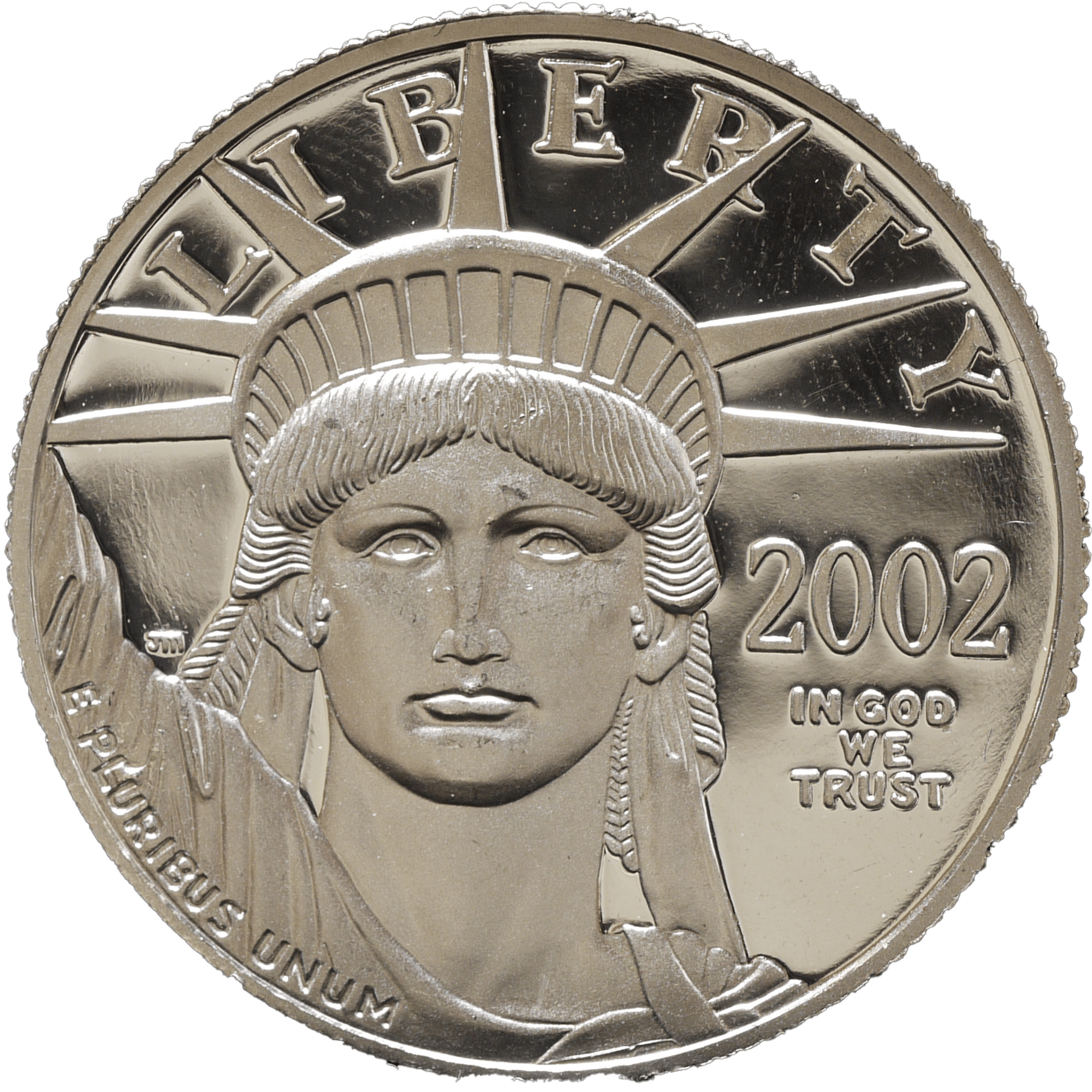 アメリカ 50ドルプラチナ貨 2002年 ウェストポイント鋳 リバティ - NJ BUYER'S MARKETPLACE