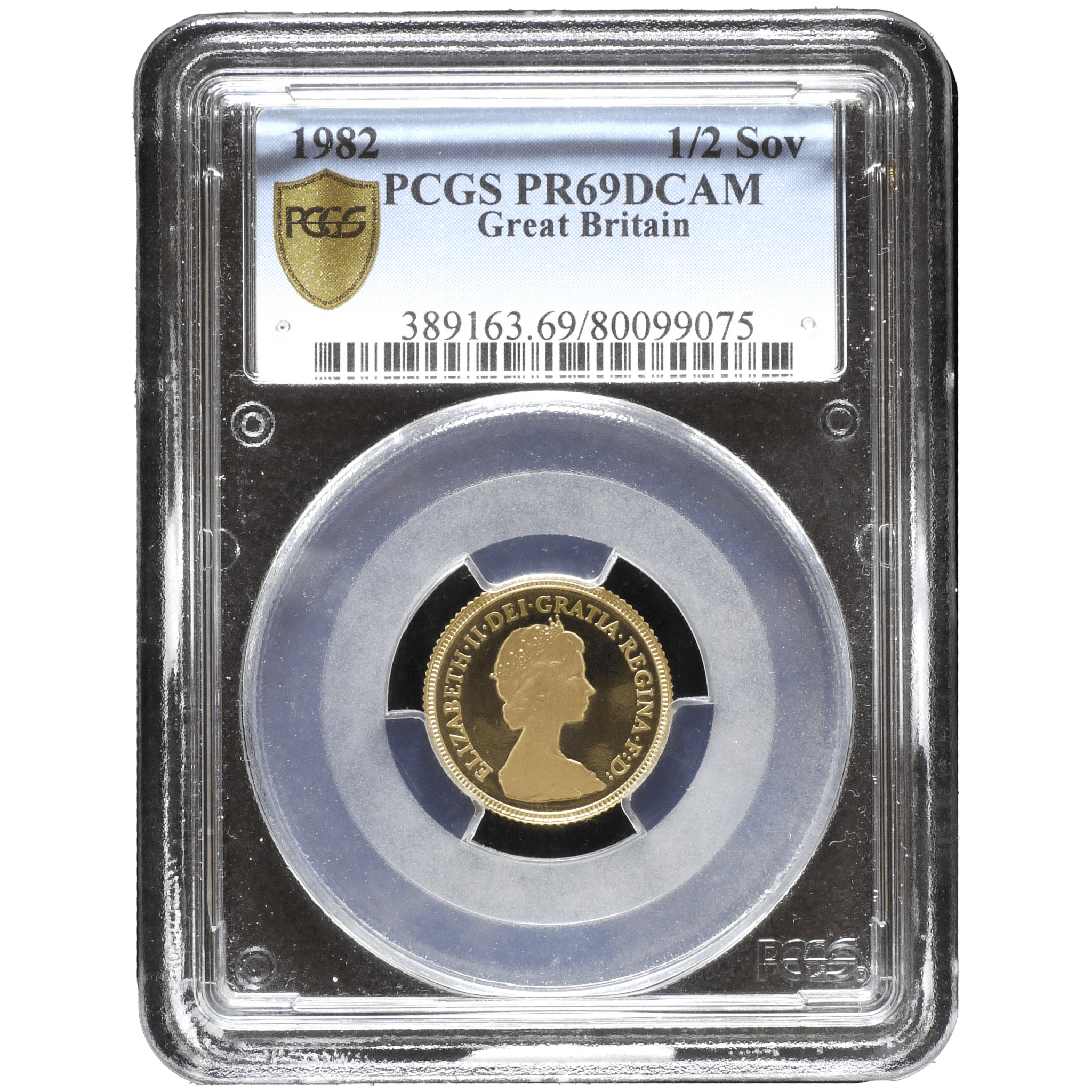 イギリス 1/2ソヴリン金貨 1982年 ロンドン鋳 エリザベス2世 PCGS PR69DCAM - NJ BUYER'S MARKETPLACE