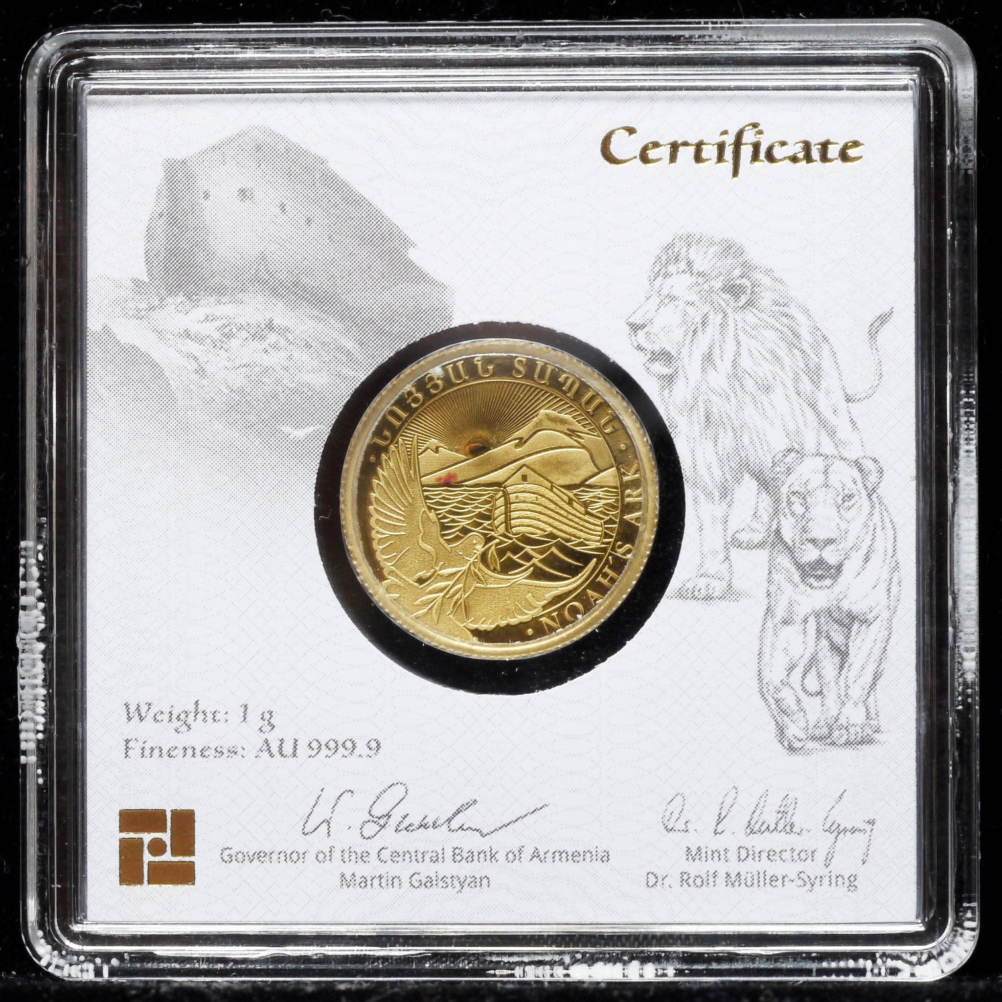 アルメニア 100ドラム金貨 2024年 ノアの方舟 - NJ BUYER'S MARKETPLACE