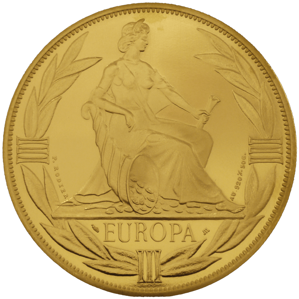 フランス 1エキュ金貨 1981年 パリ鋳 エウロパ 欧州経済共同体ギリシア