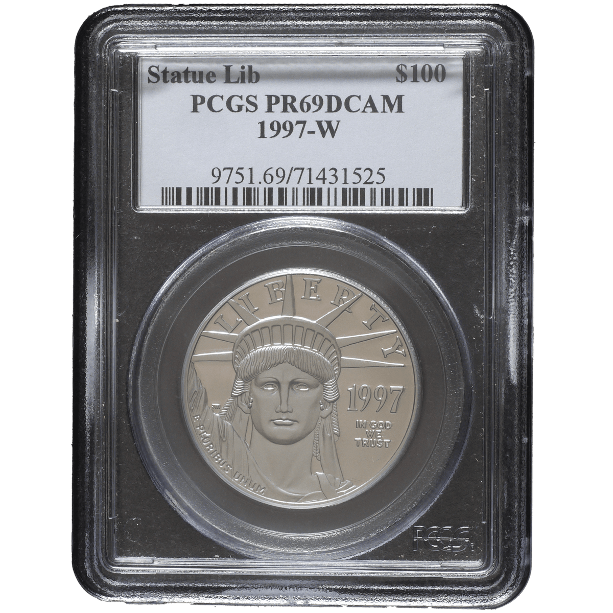 アメリカ 100ドルプラチナ貨 1997年 ウェストポイント鋳 イーグル PCGS