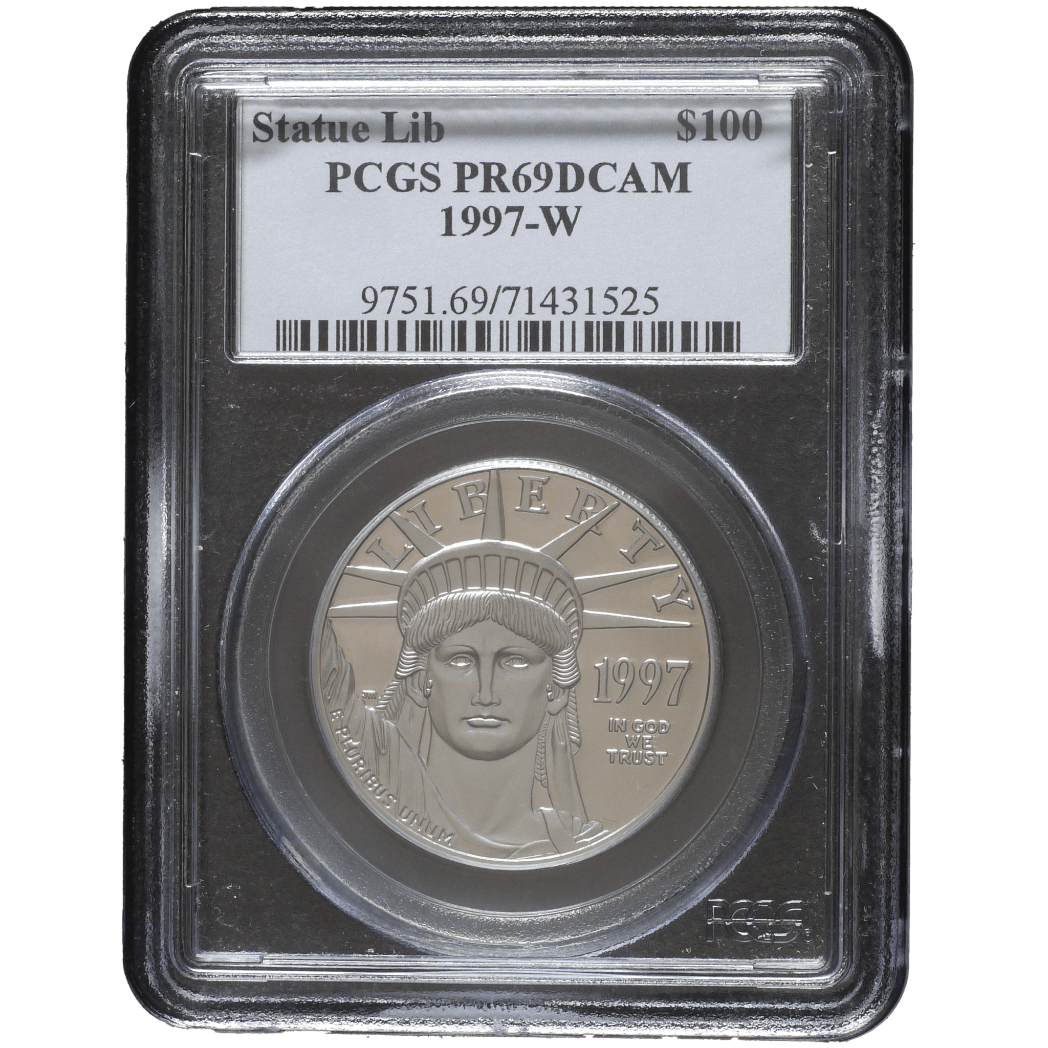 アメリカ 100ドルプラチナ貨 1997年 ウェストポイント鋳 イーグル PCGS PR69DCAM - NJ BUYER'S MARKETPLACE