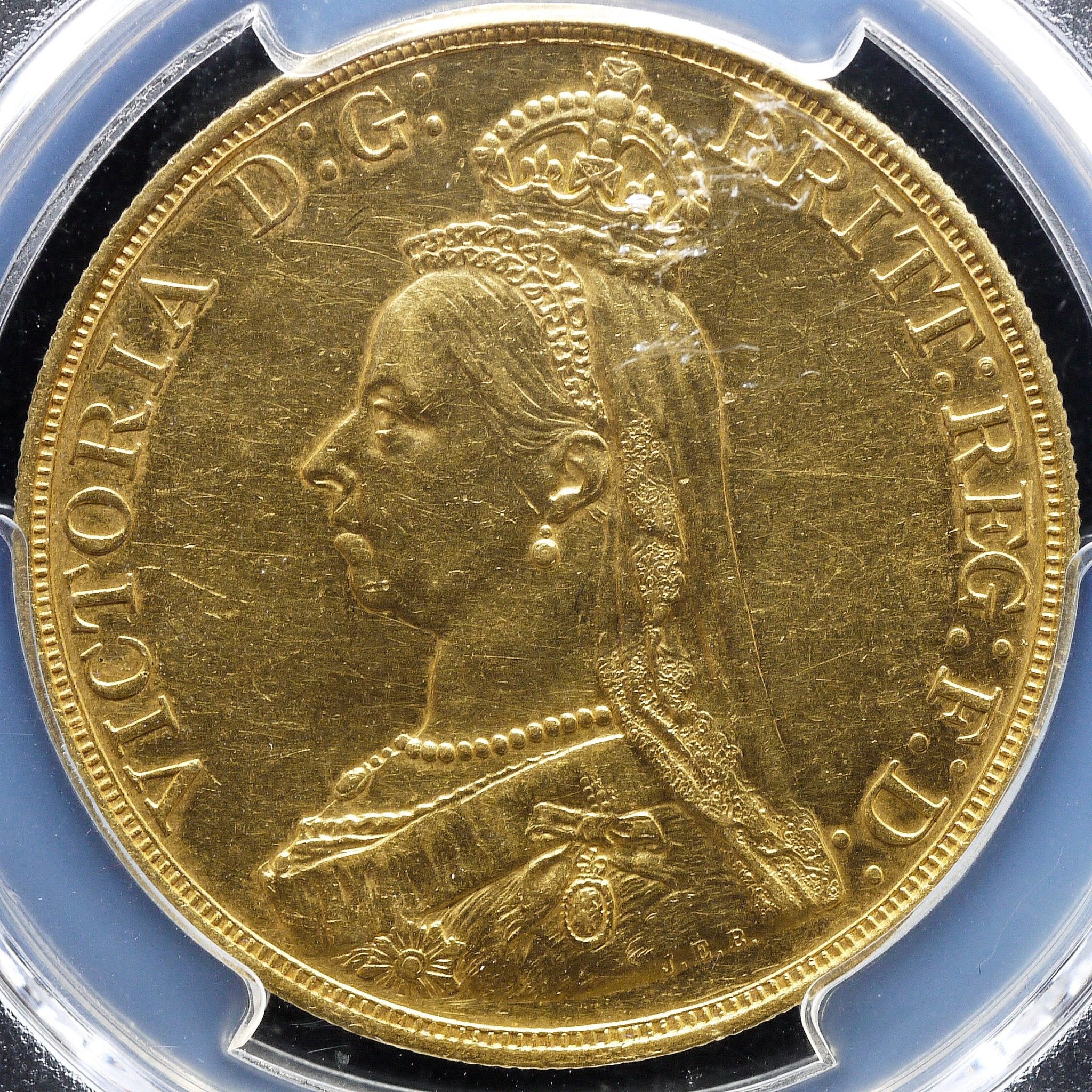 イギリス 5ポンド金貨 1887年 ロンドン鋳 ヴィクトリア PCGS AU53 - NJ BUYER'S MARKETPLACE