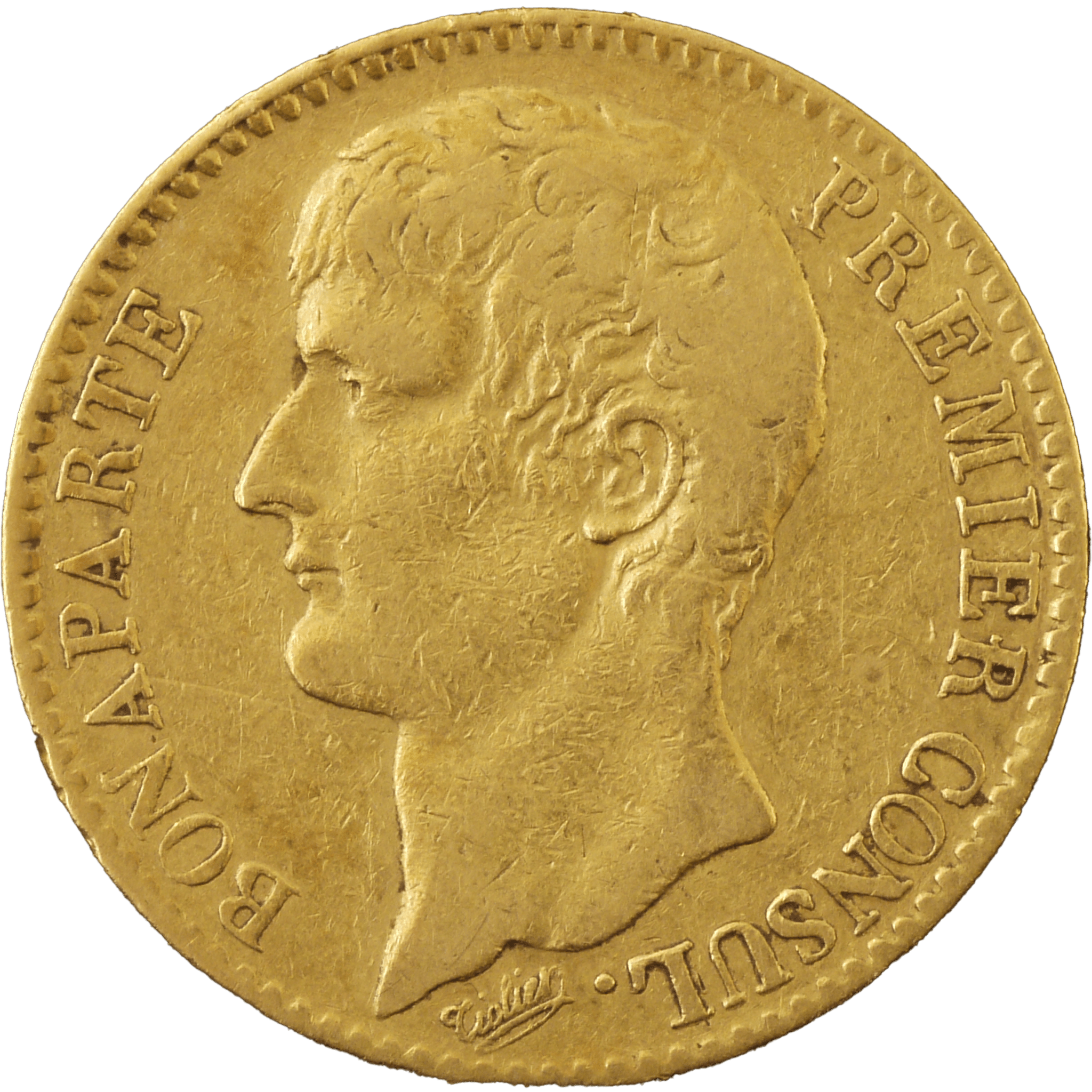フランス 40フラン金貨 1802年 パリ鋳 ナポレオン1世 無冠 - NJ BUYER'S MARKETPLACE