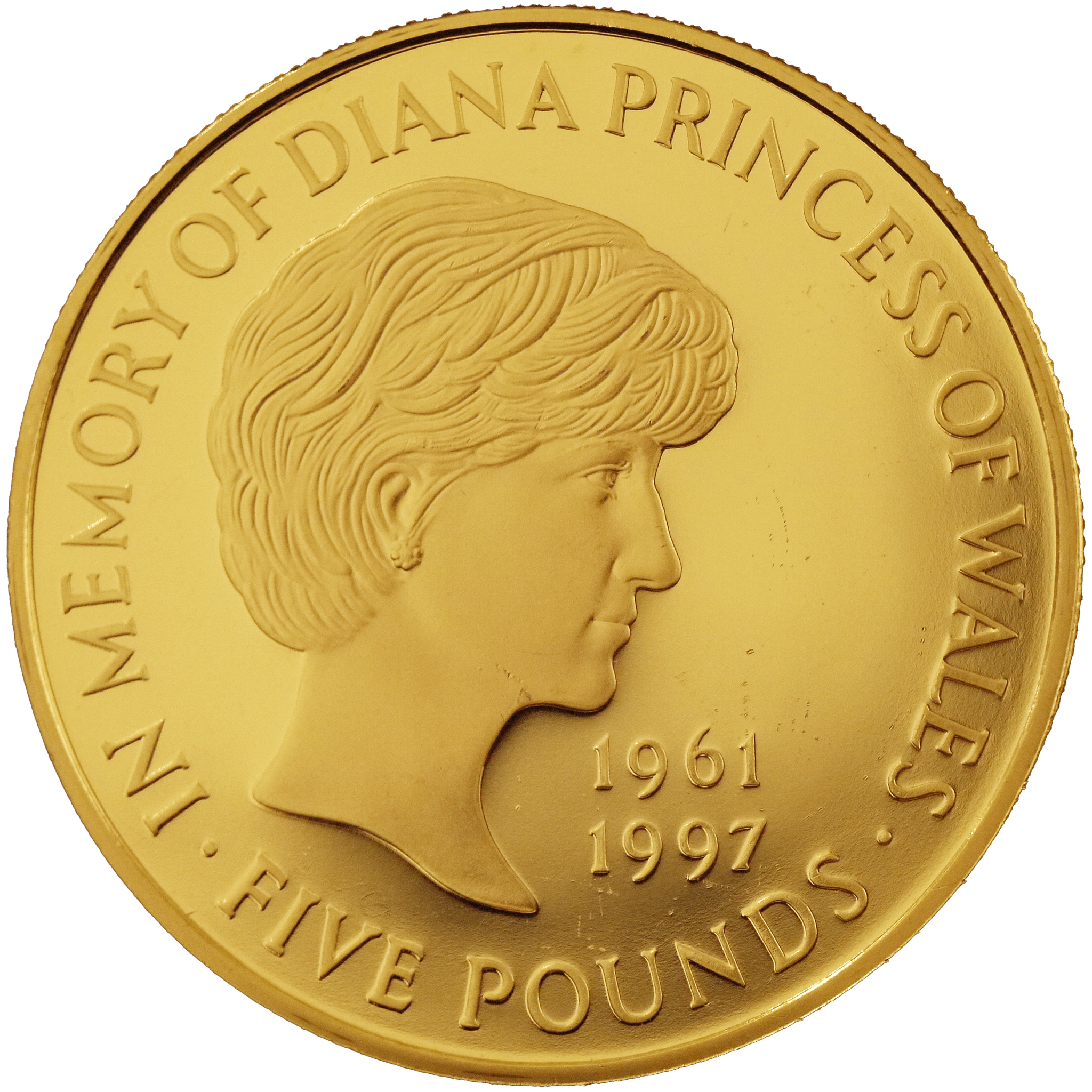 イギリス 5ポンド金貨 1999年 ロンドン鋳 ダイアナ追悼 - NJ BUYER'S MARKETPLACE