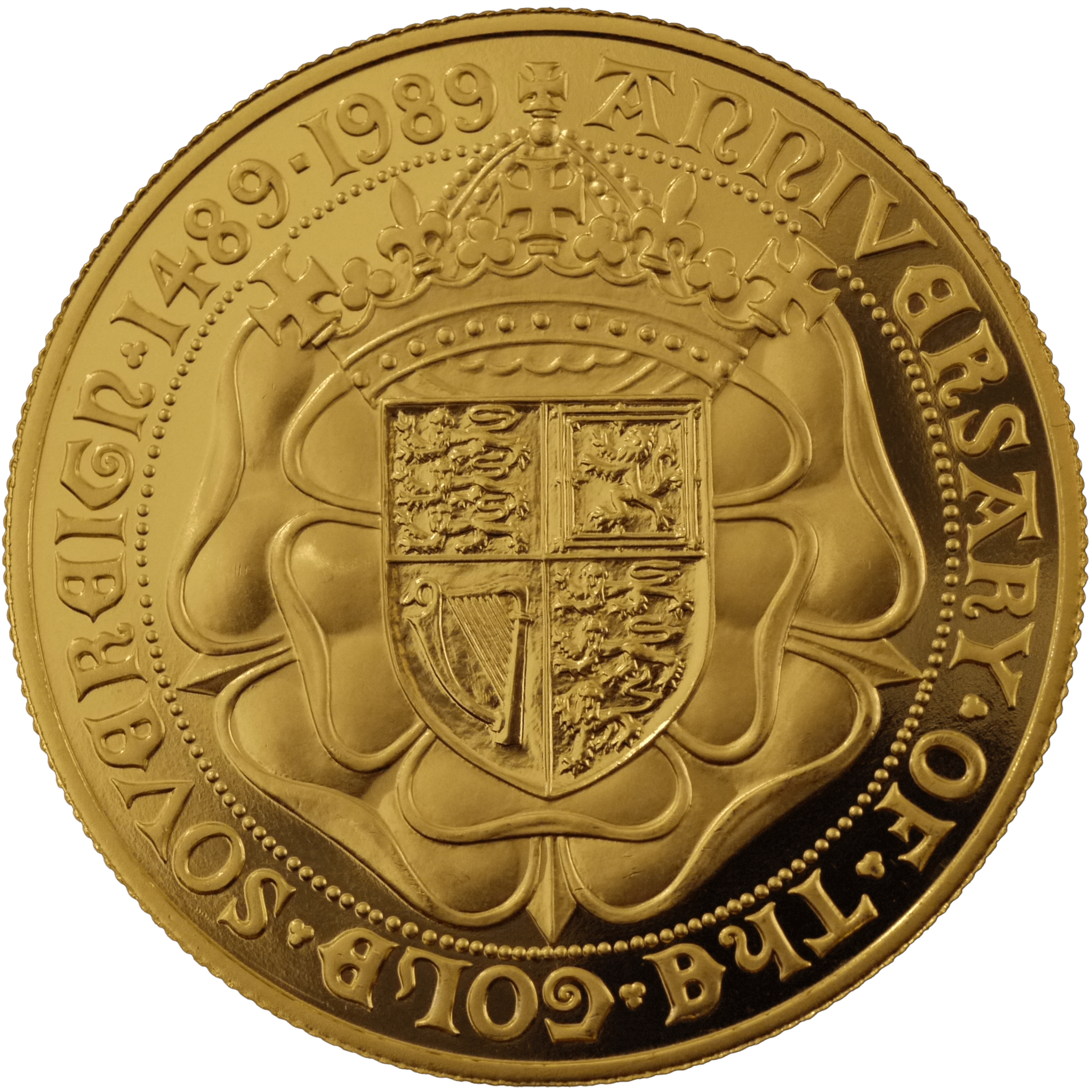 イギリス 5ポンド金貨 1989年 ロンドン鋳 ソヴリン金貨発行500周年｜NJ