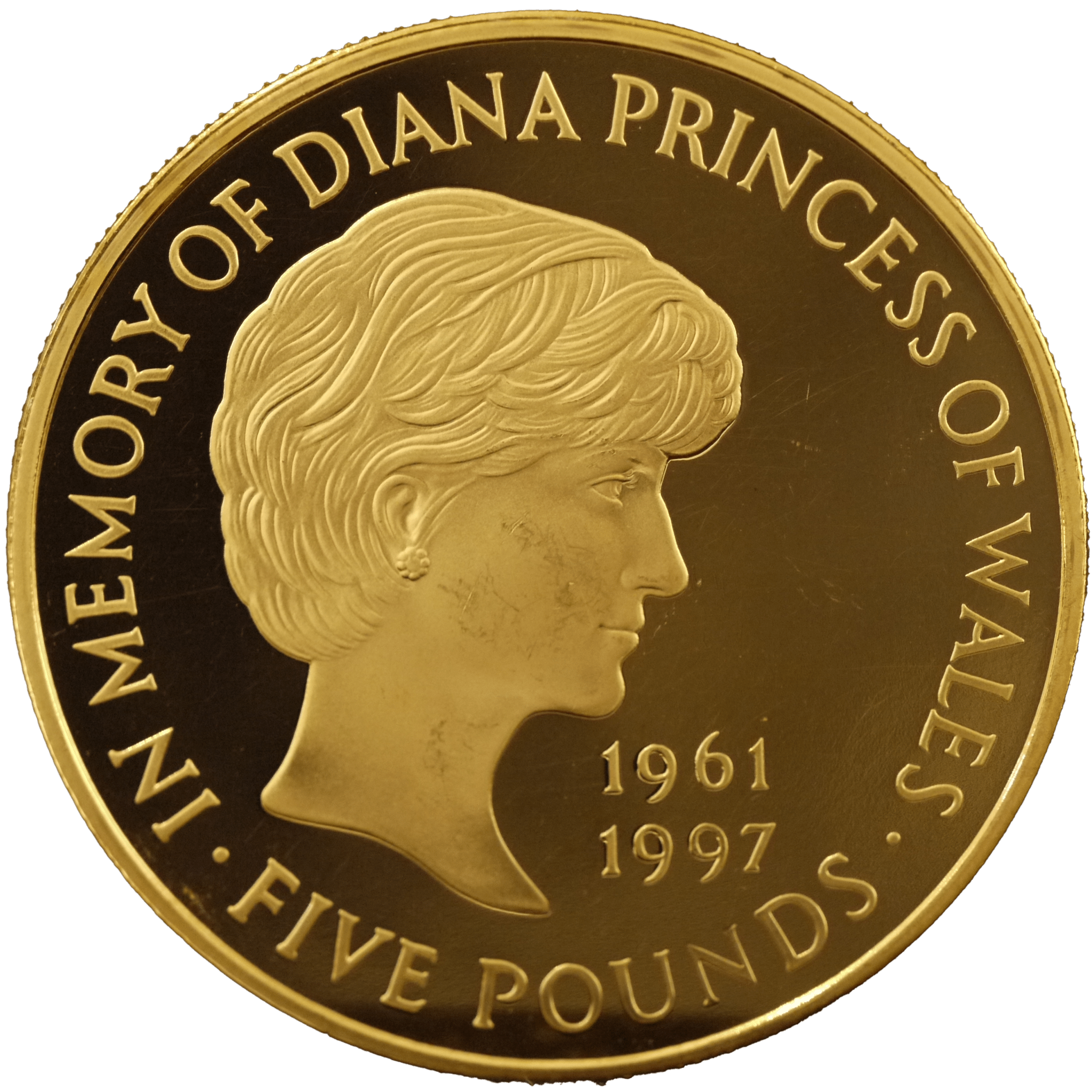 イギリス 5ポンド金貨 1999年 ロンドン鋳 ダイアナ追悼 - NJ BUYER'S MARKETPLACE