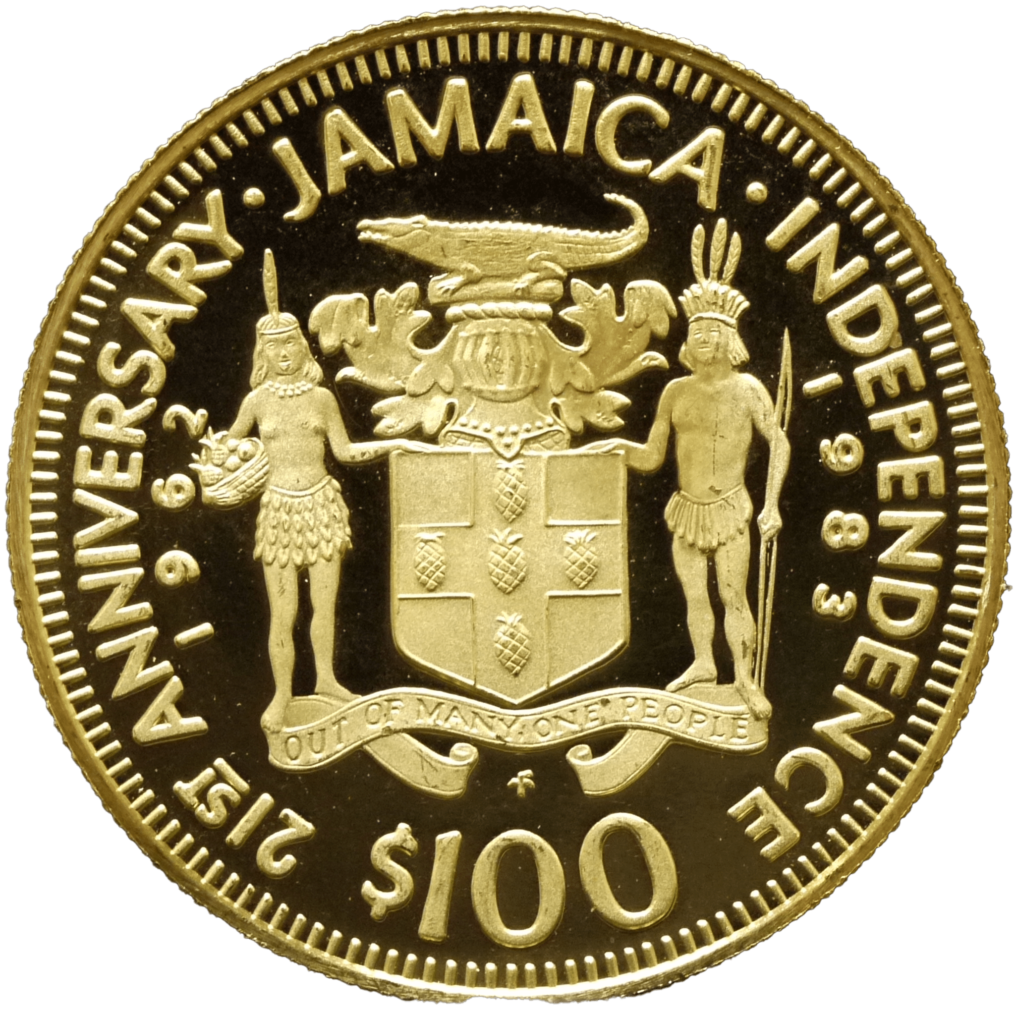 ジャマイカ 100ドル金貨 1983年 フランクリン鋳 独立21周年記念 - NJ BUYER'S MARKETPLACE