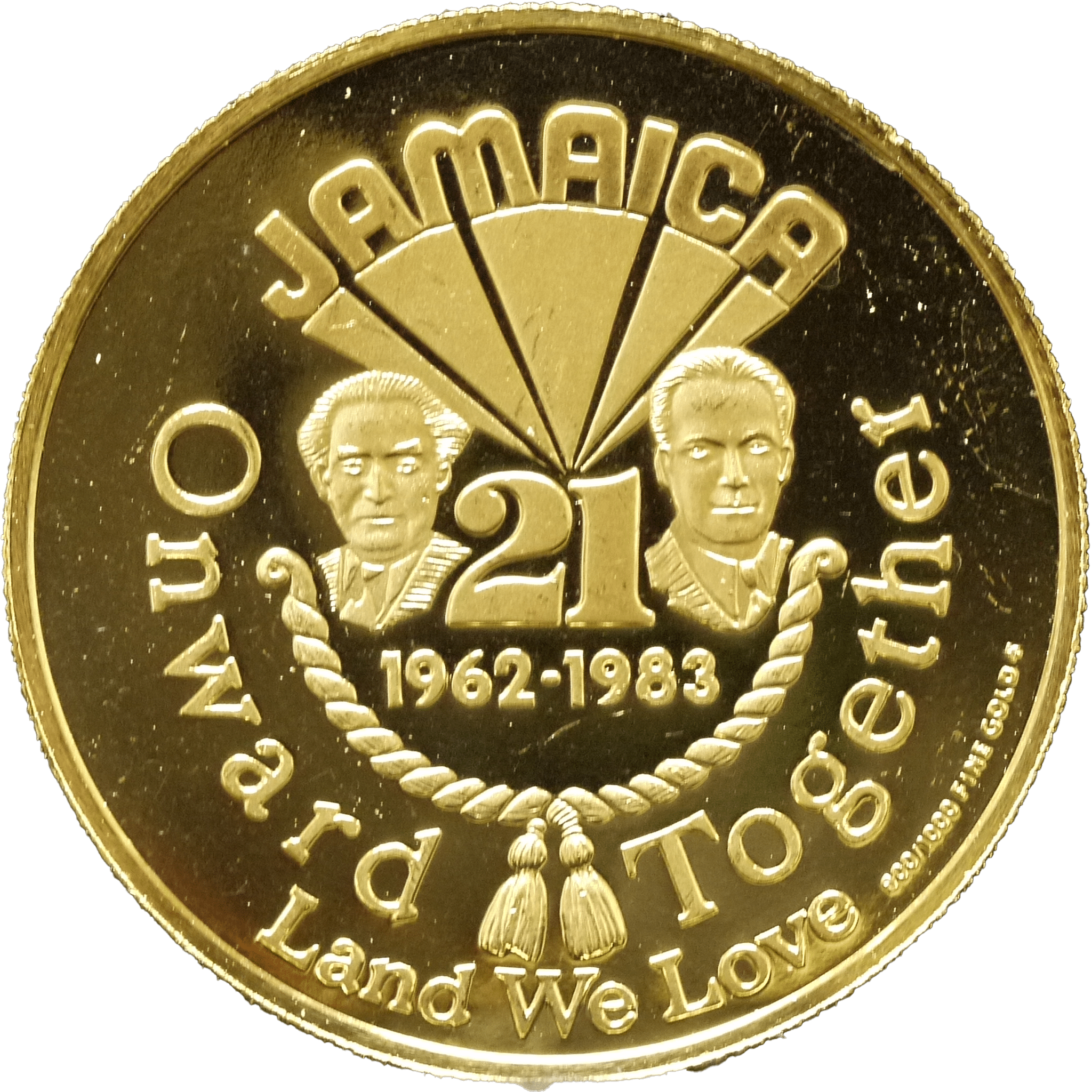 ジャマイカ 100ドル金貨 1983年 フランクリン鋳 独立21周年記念 - NJ BUYER'S MARKETPLACE