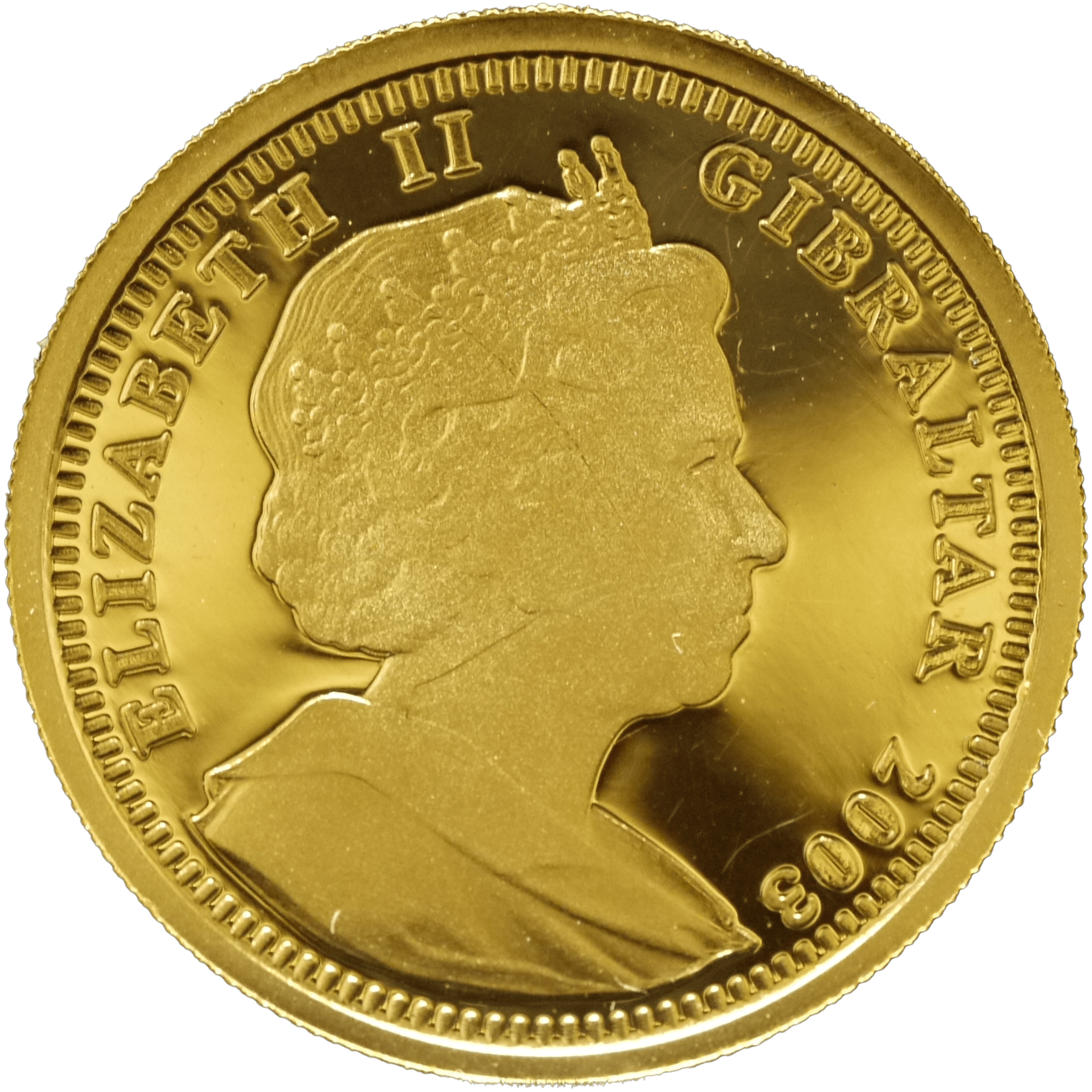 特価】ジブラルタル 1/5クラウン金貨 2003年 ポブジョイ鋳 ピーター