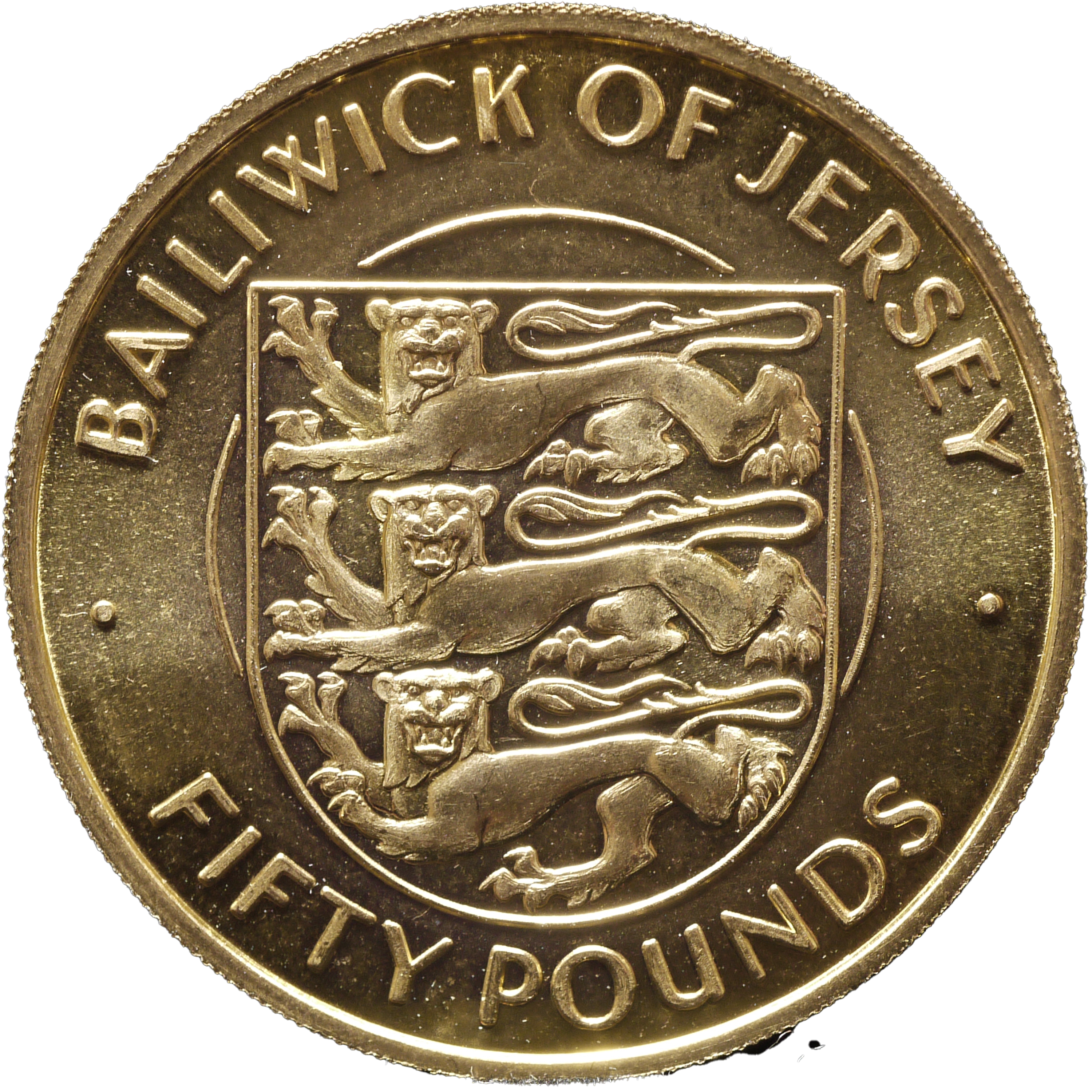 ジャージー島 50ポンド金貨 1972年 エリザベス2世結婚25周年