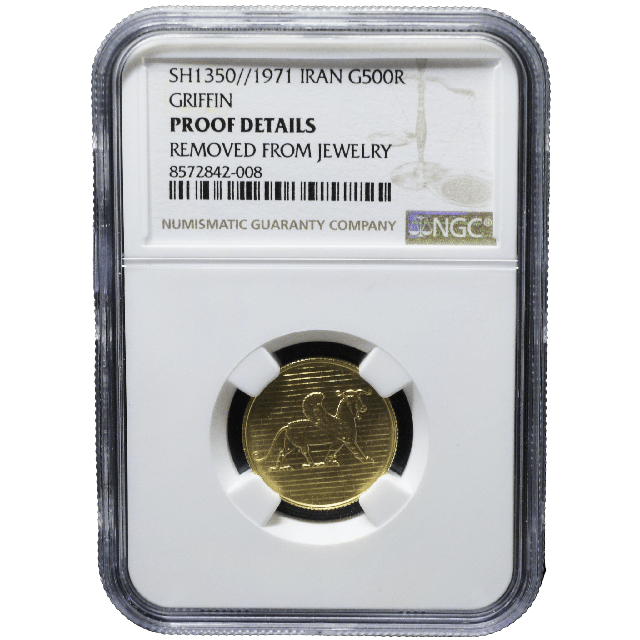 イラン 500リアル金貨 1971年 オタワ鋳 グリフィン NGC PF Details - NJ BUYER'S MARKETPLACE